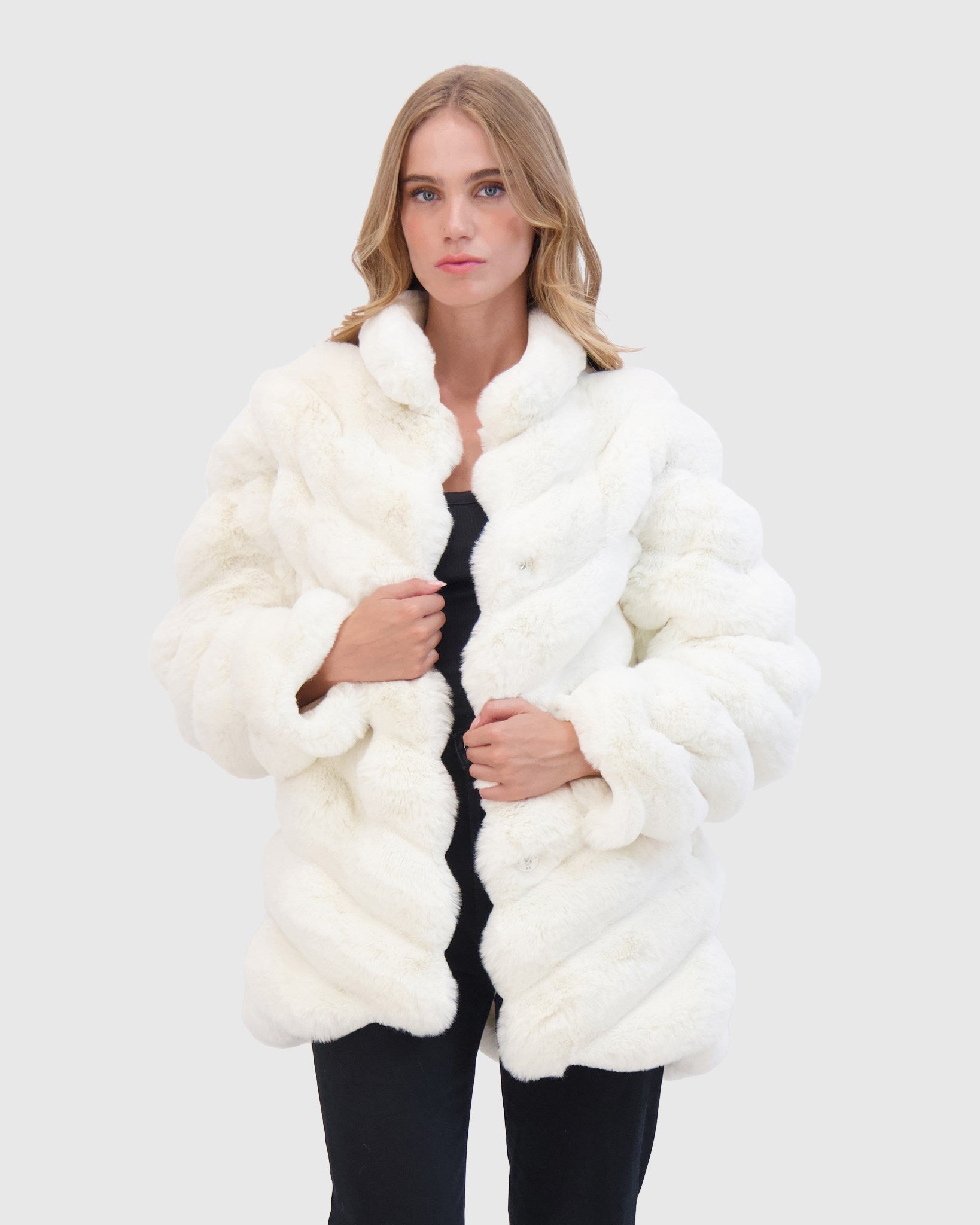FUR-FREE CHINCHILLA (FAUX FUR) JACKET