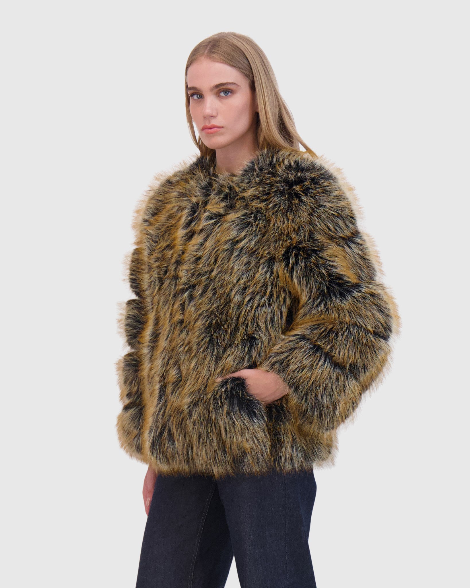 FUR-FREE FOX (FAUX FUR) JACKET