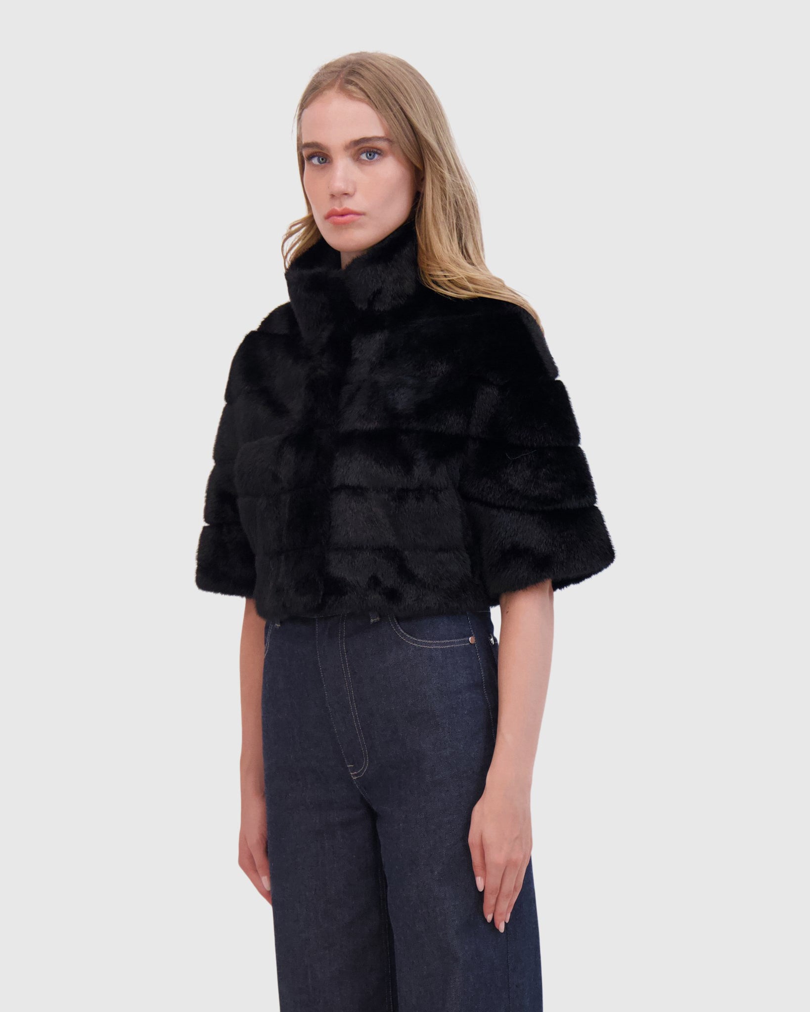 FUR-FREE MINK (FAUX FUR) BOLERO