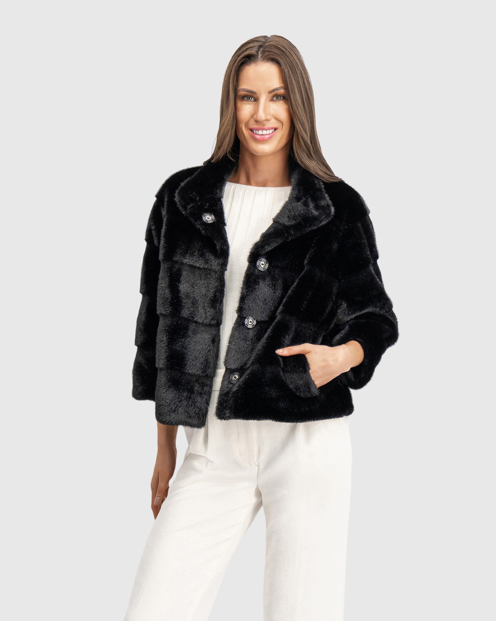 FUR-FREE MINK (FAUX FUR) JACKET
