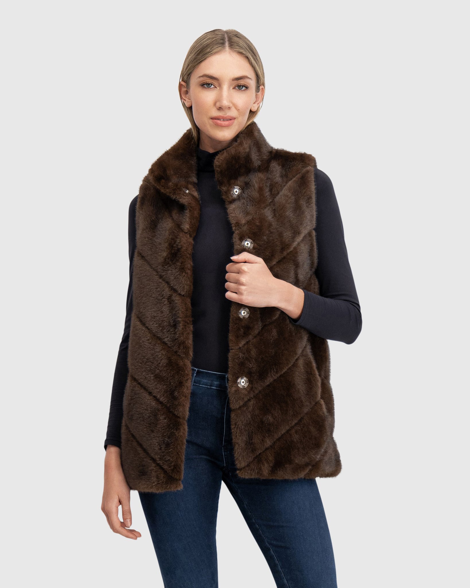 FUR-FREE MINK (FAUX FUR) VEST