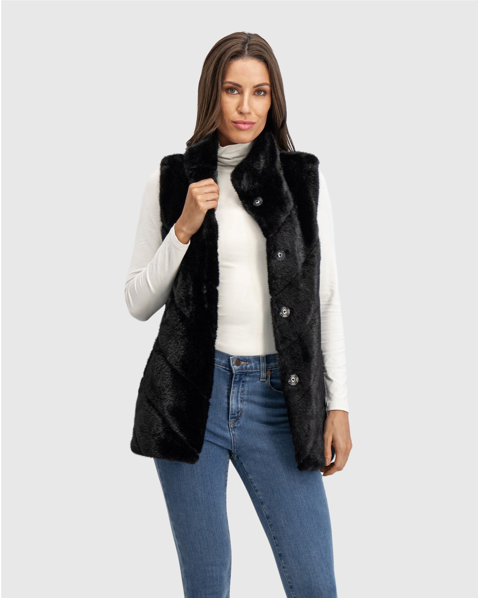 FUR-FREE MINK (FAUX FUR) VEST