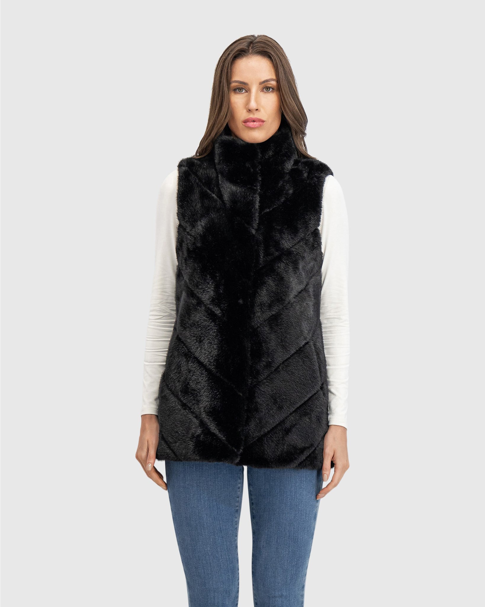 FUR-FREE MINK (FAUX FUR) VEST