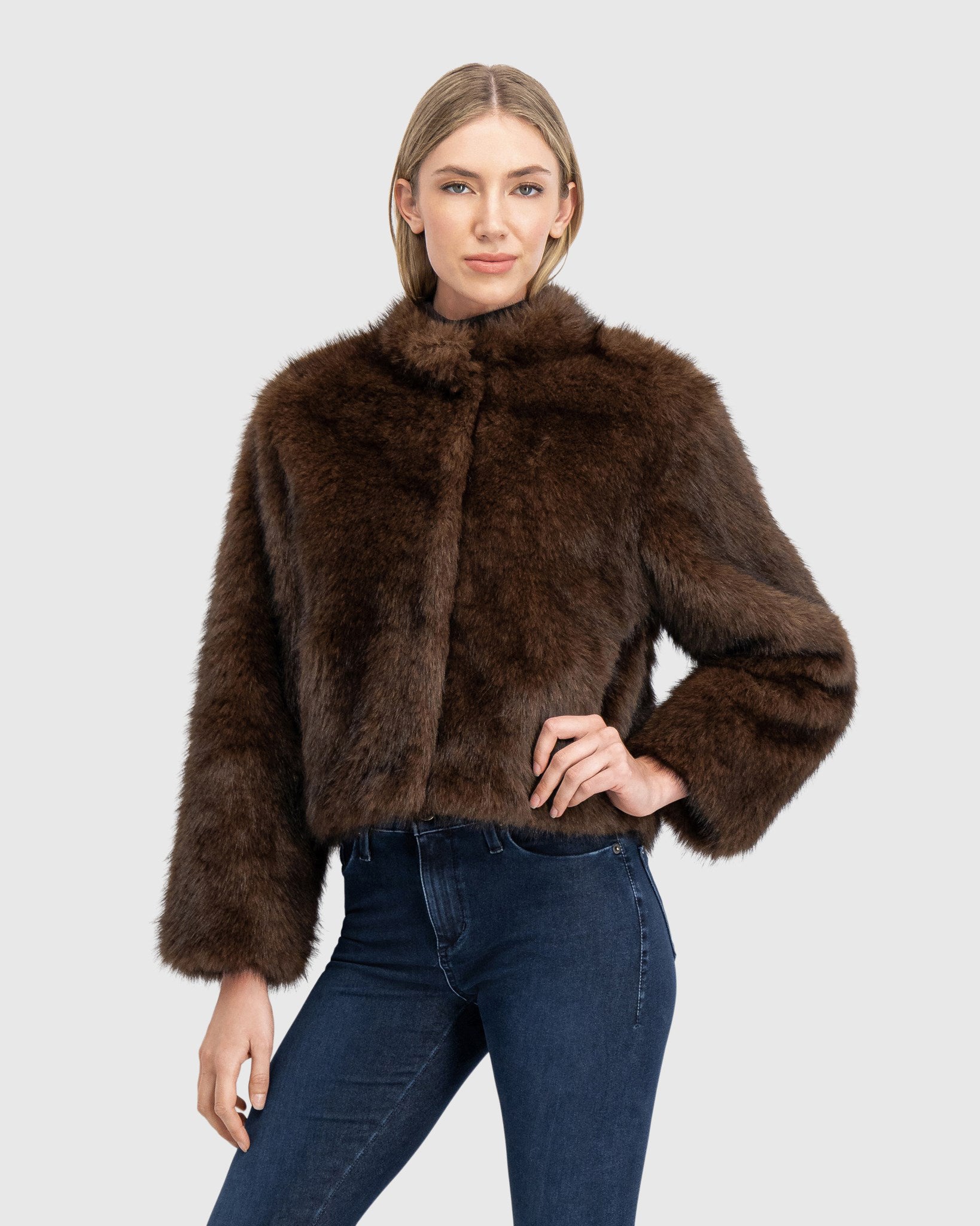 FUR-FREE SABLE (FAUX FUR) JACKET