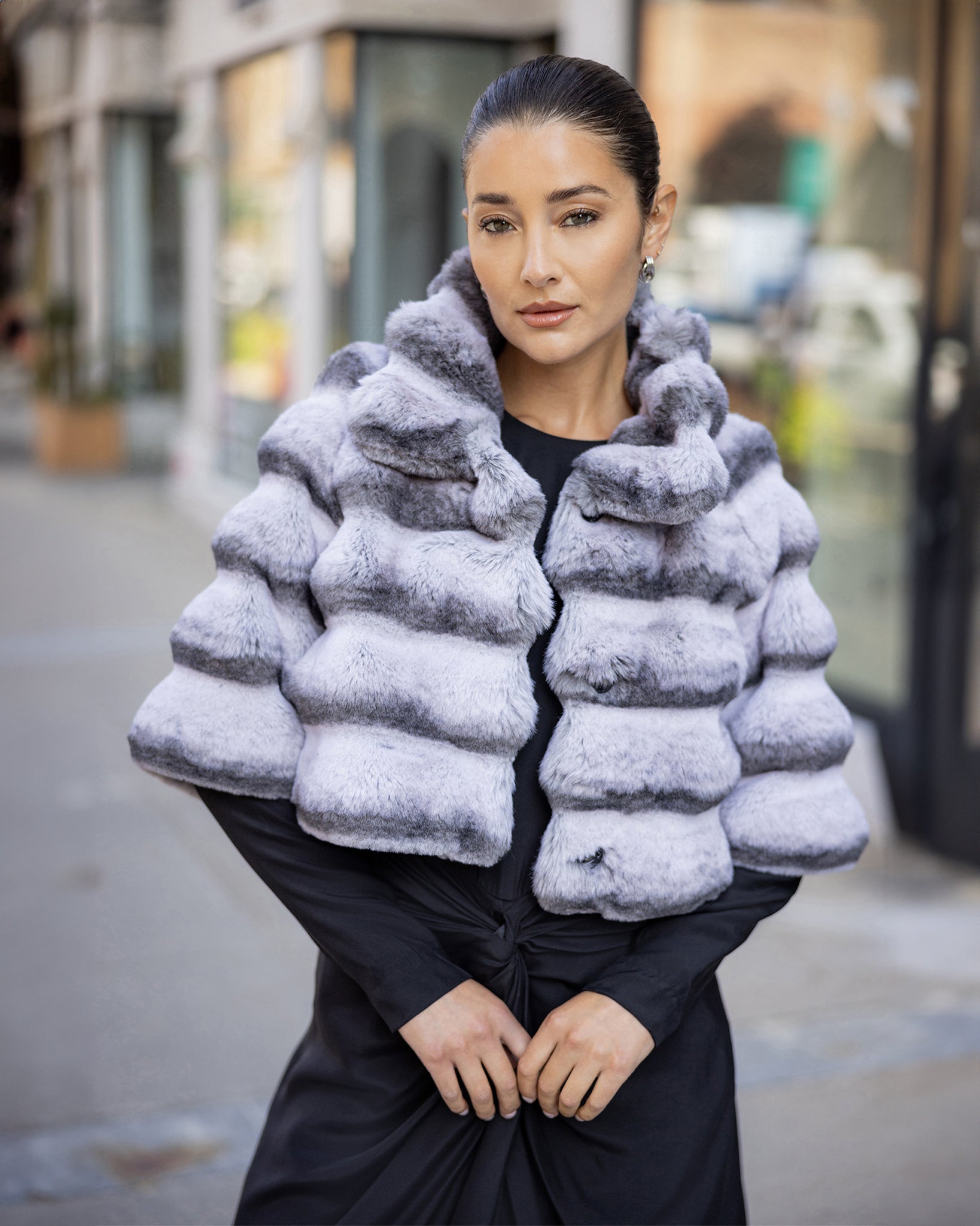 FUR-FREE CHINCHILLA (FAUX FUR) BOLERO