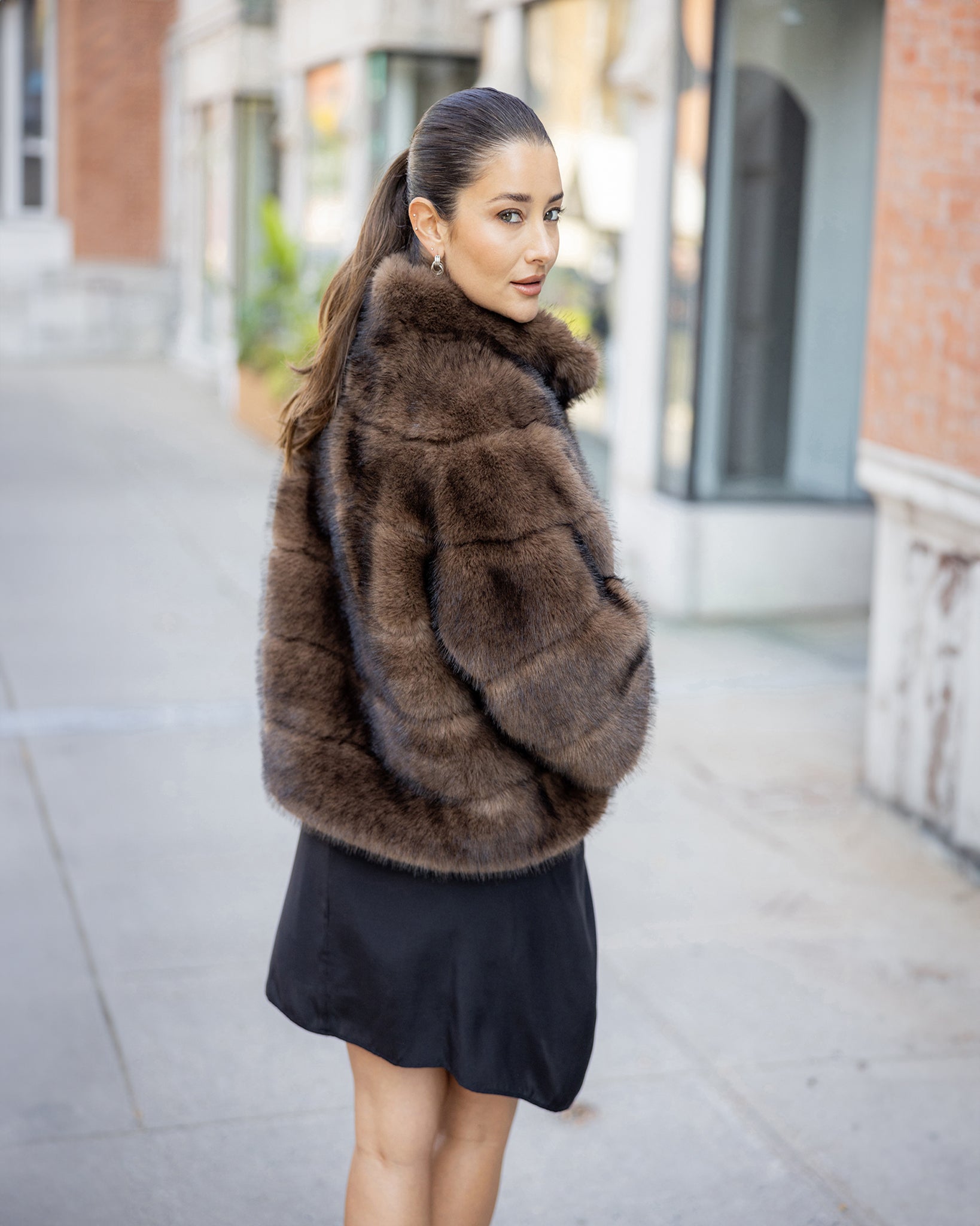 FUR-FREE SABLE (FAUX FUR) JACKET