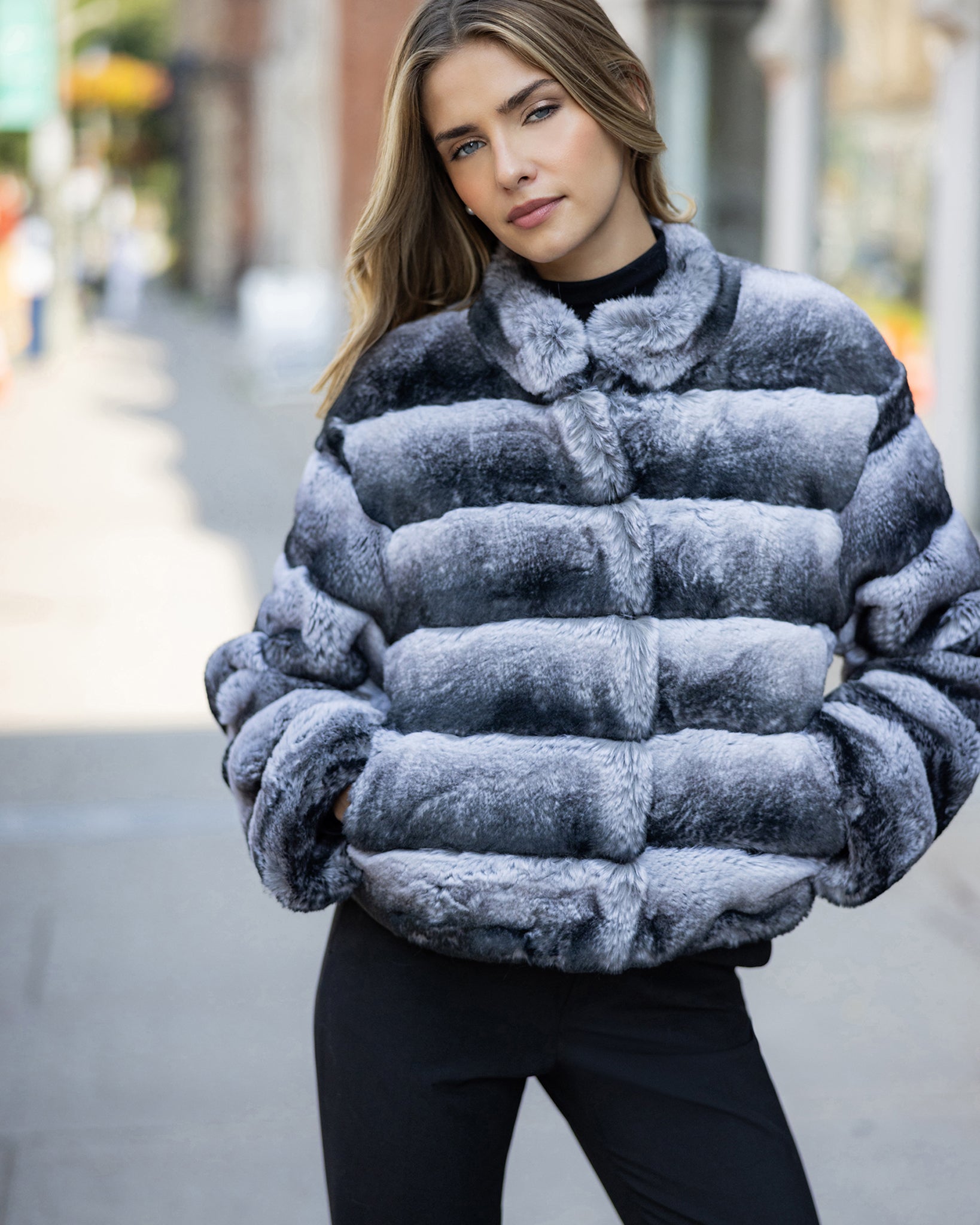 FUR-FREE CHINCHILLA (FAUX FUR) JACKET