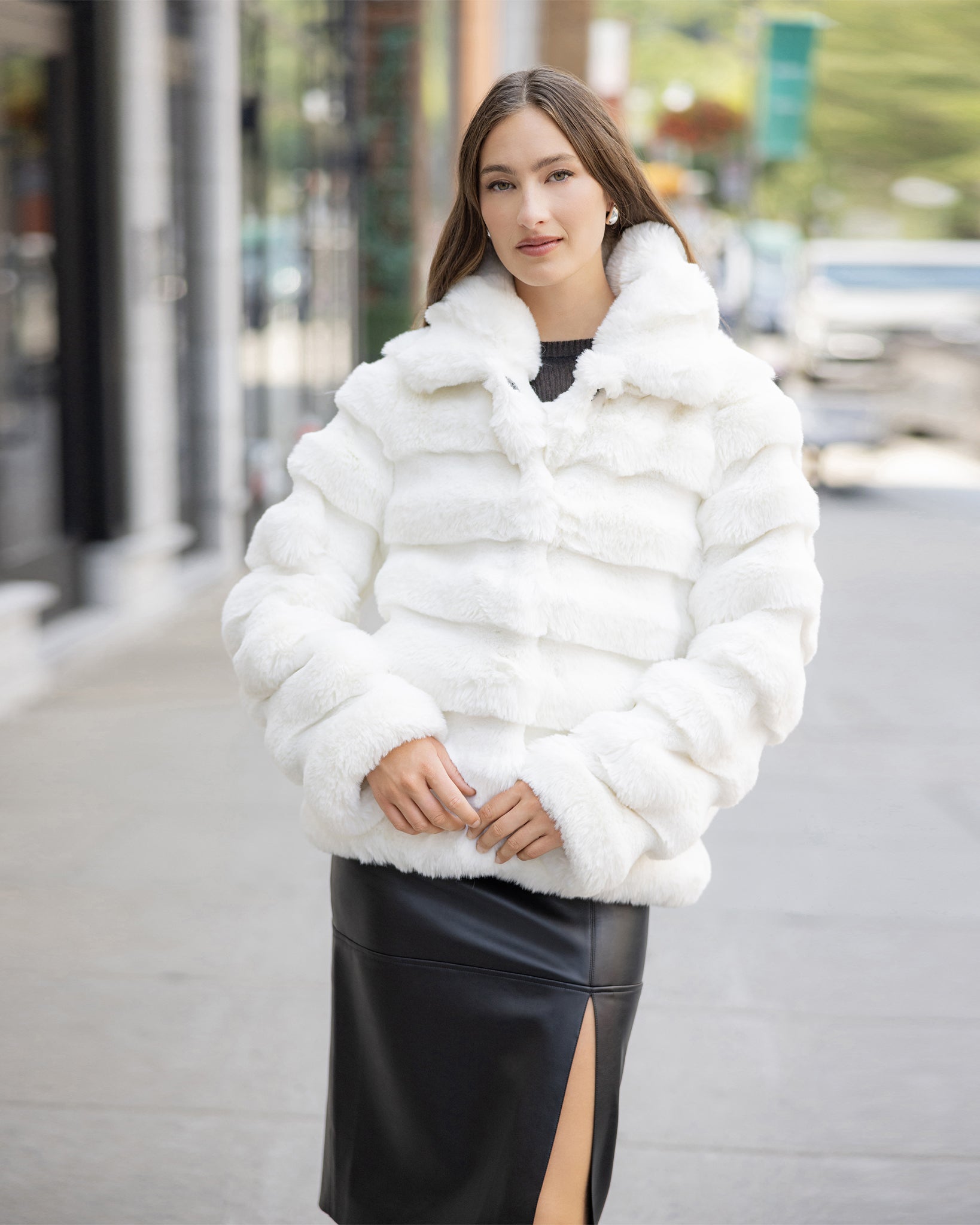 FUR-FREE CHINCHILLA (FAUX FUR) JACKET