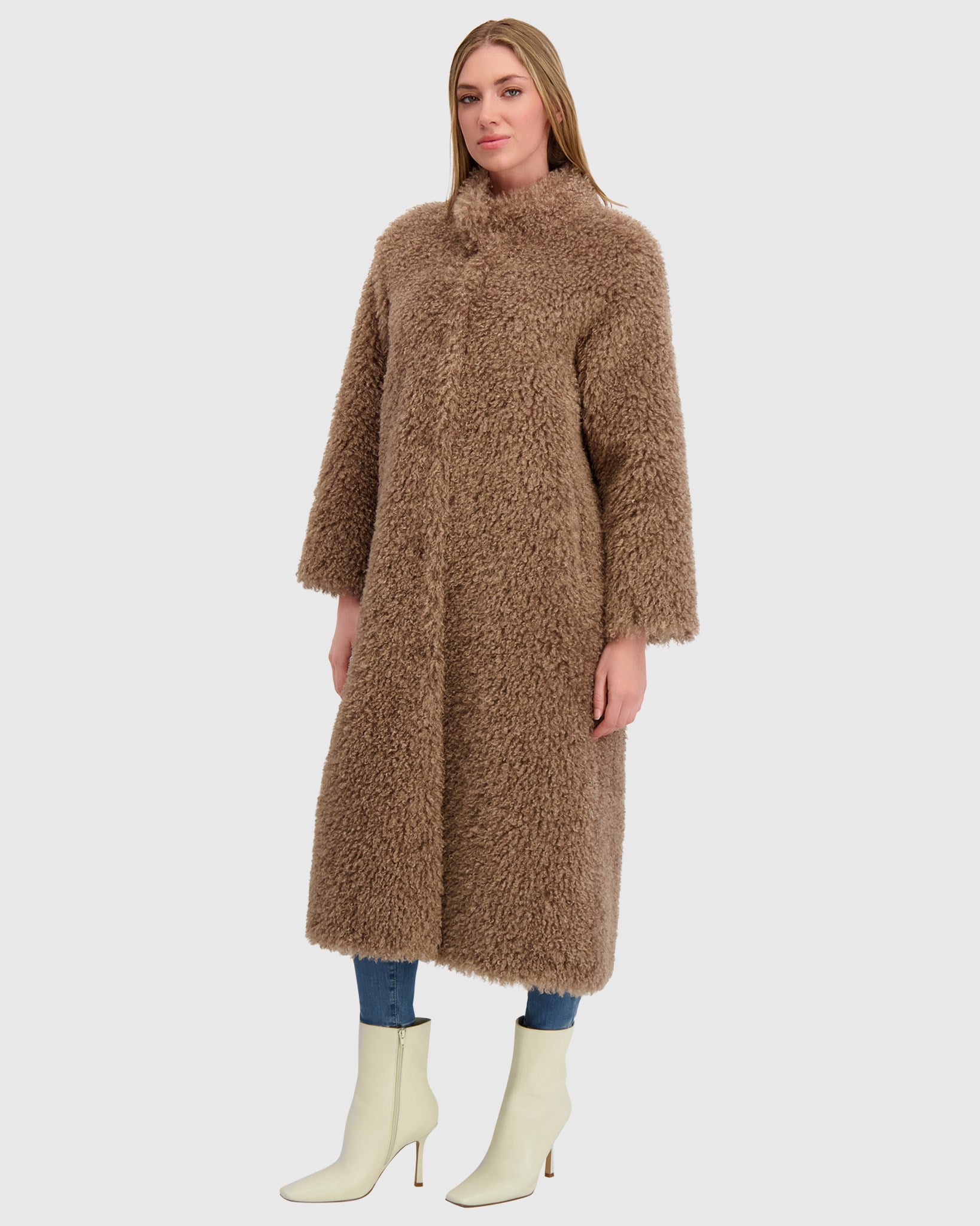 FUR-FREE CASHMERE GOAT (FAUX FUR) COAT
