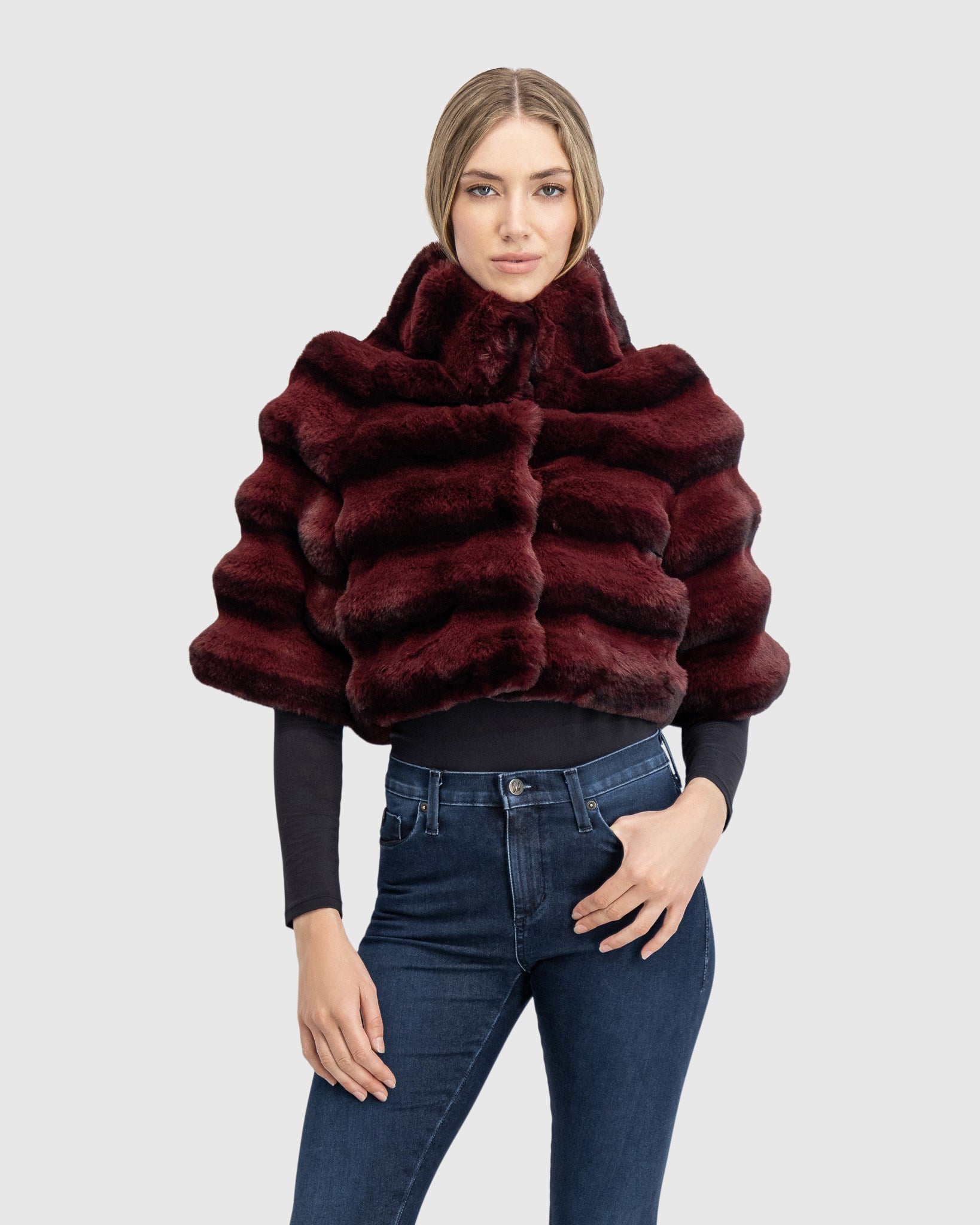 FUR-FREE CHINCHILLA (FAUX FUR) BOLERO