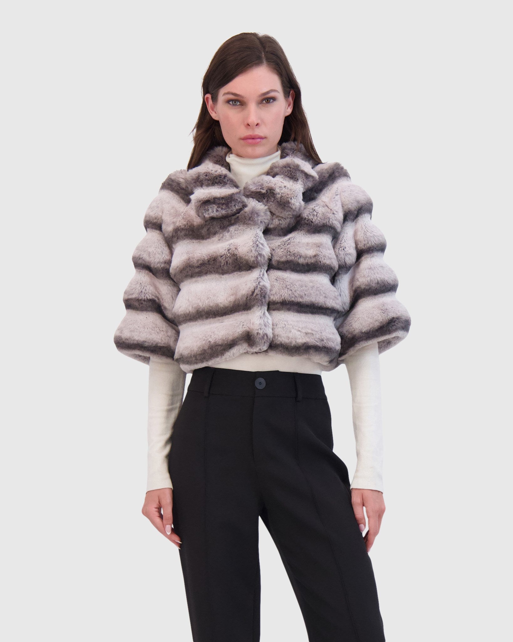 FUR-FREE CHINCHILLA (FAUX FUR) BOLERO