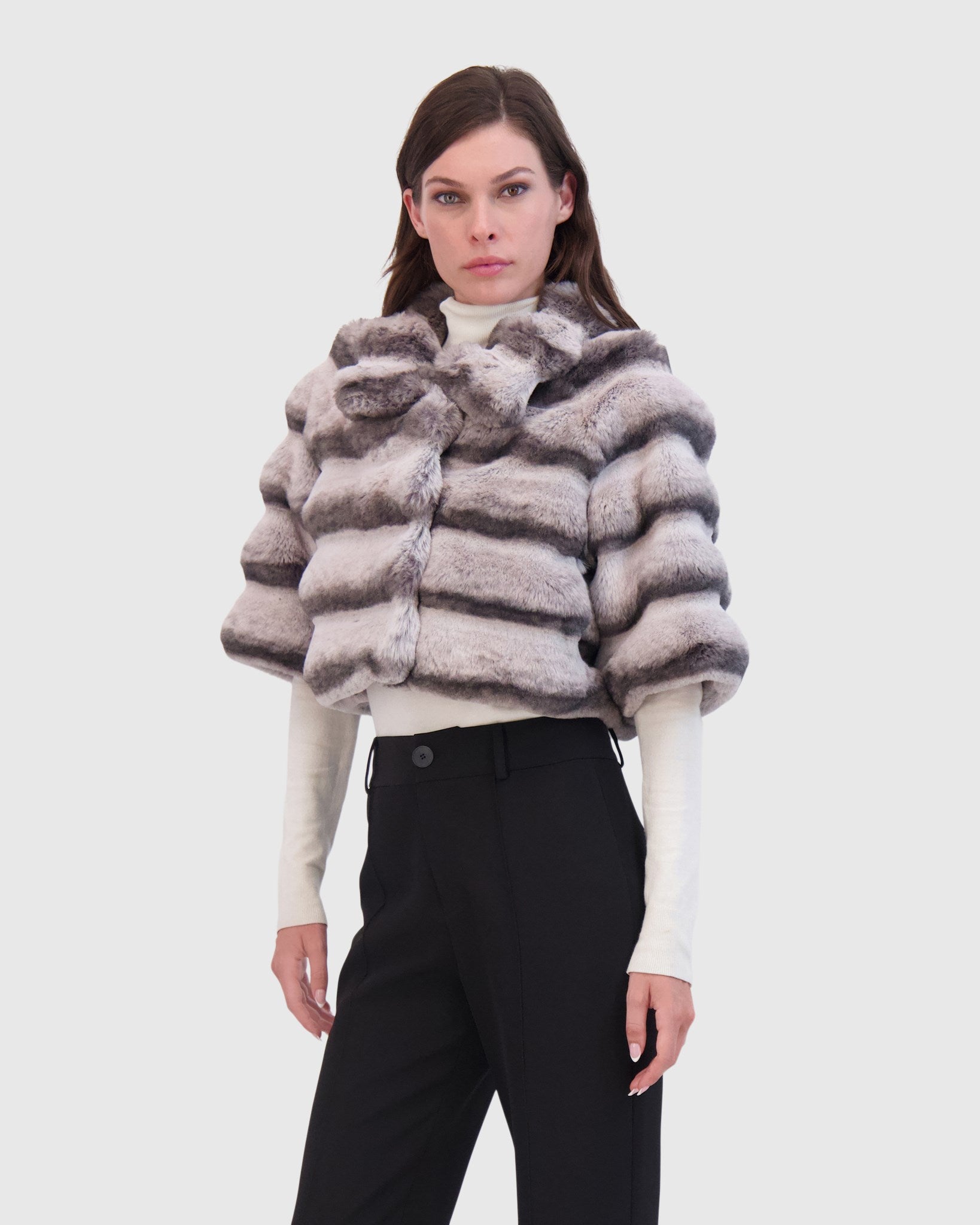 FUR-FREE CHINCHILLA (FAUX FUR) BOLERO