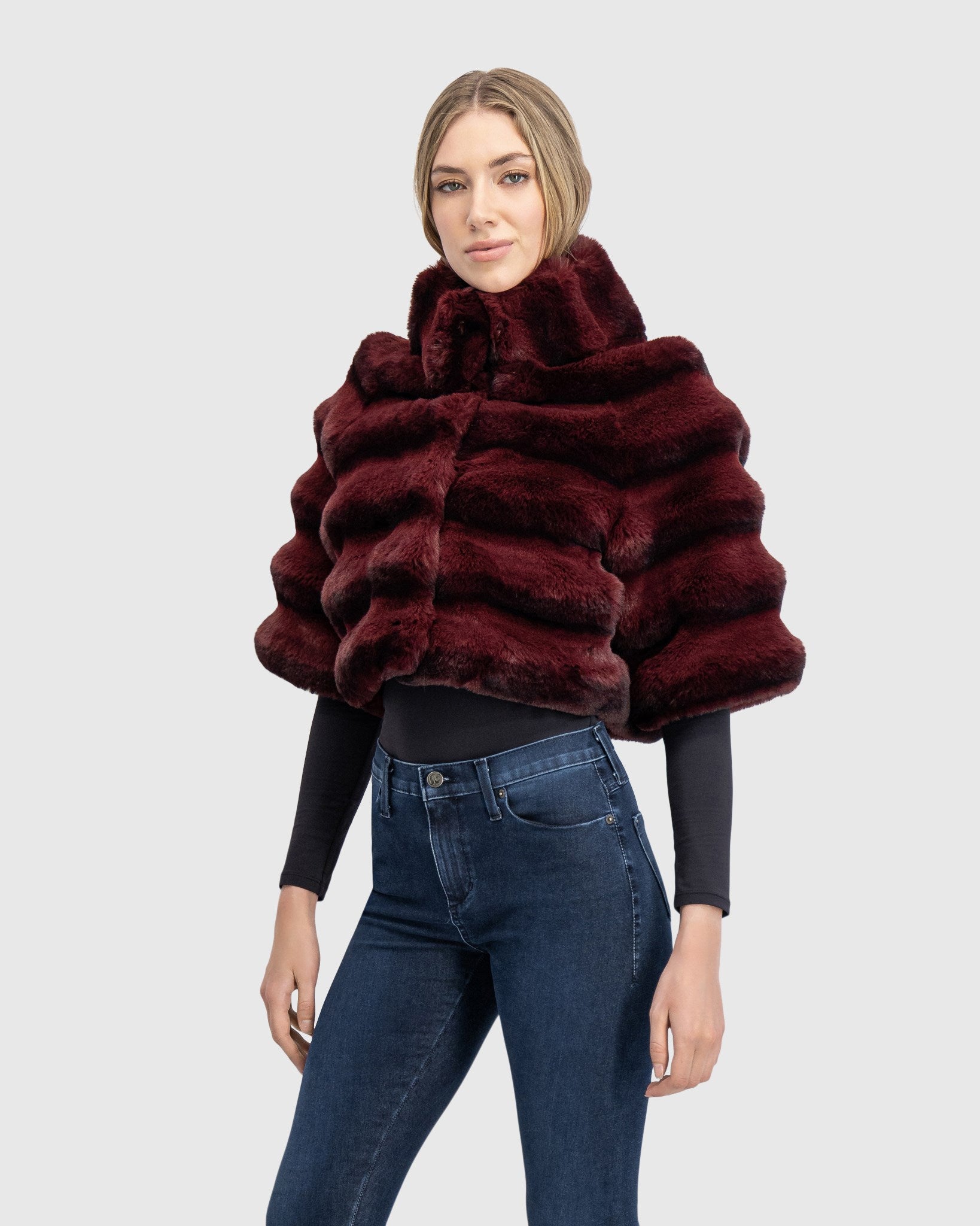 FUR-FREE CHINCHILLA (FAUX FUR) BOLERO