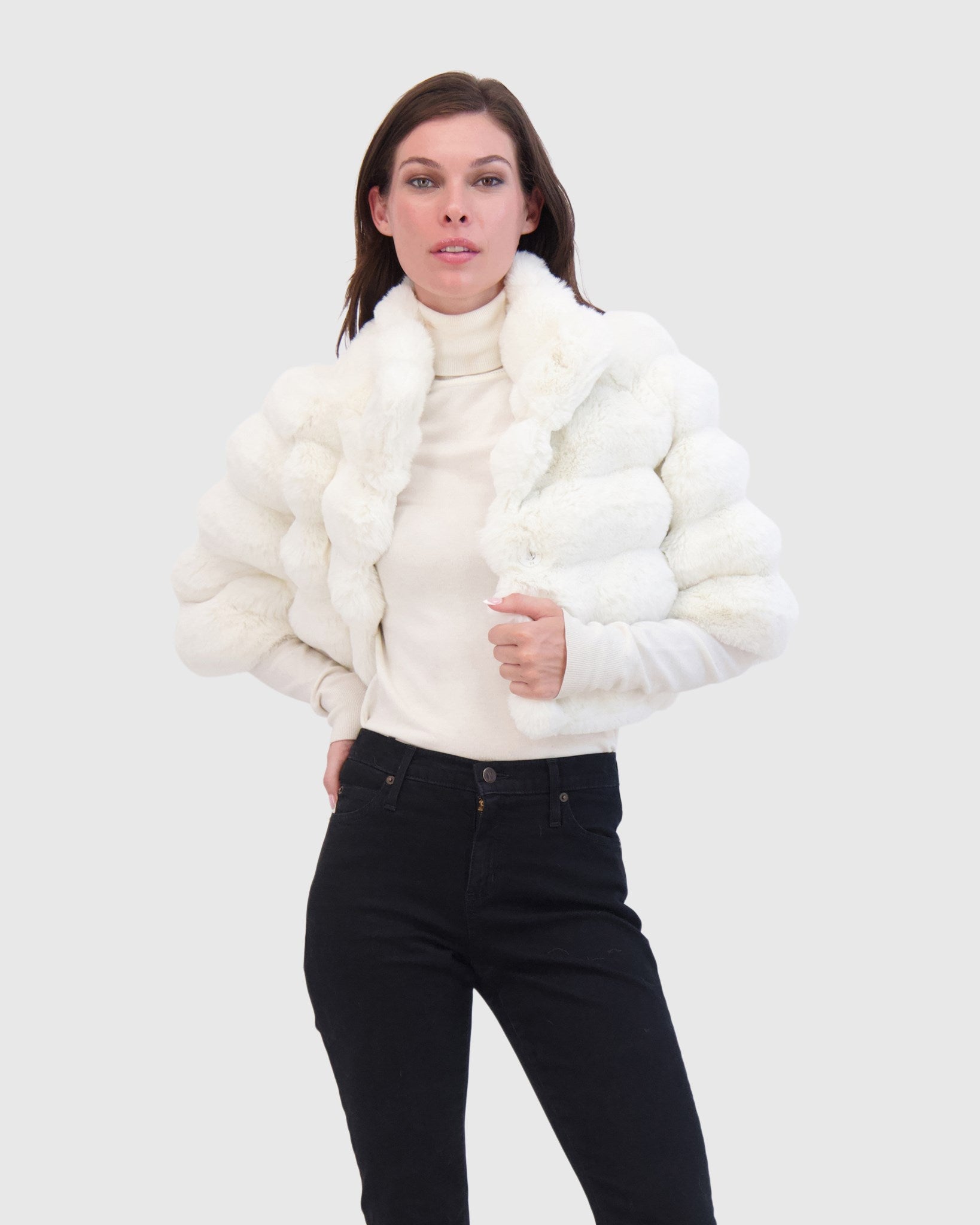 FUR-FREE CHINCHILLA (FAUX FUR) BOLERO