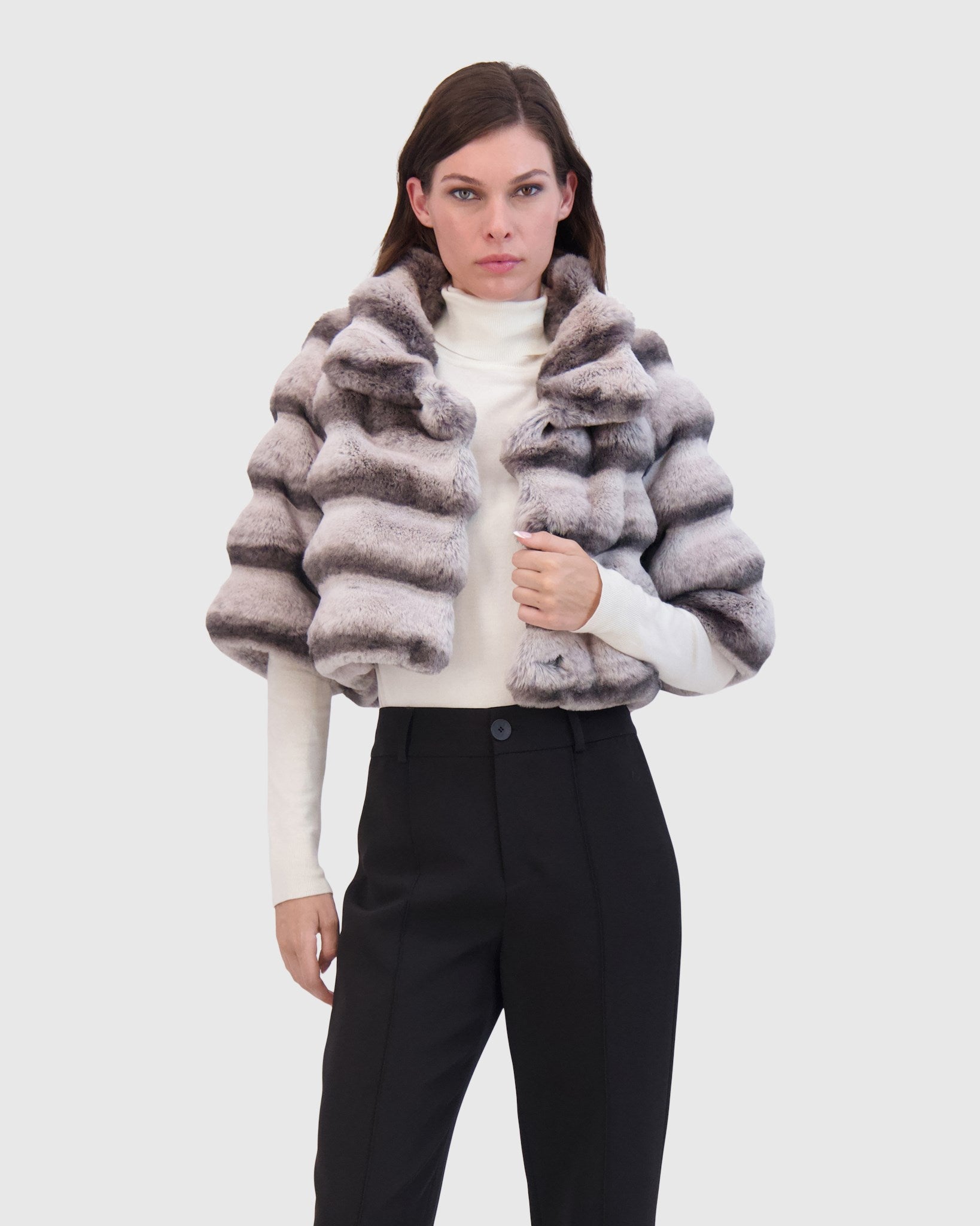 FUR-FREE CHINCHILLA (FAUX FUR) BOLERO