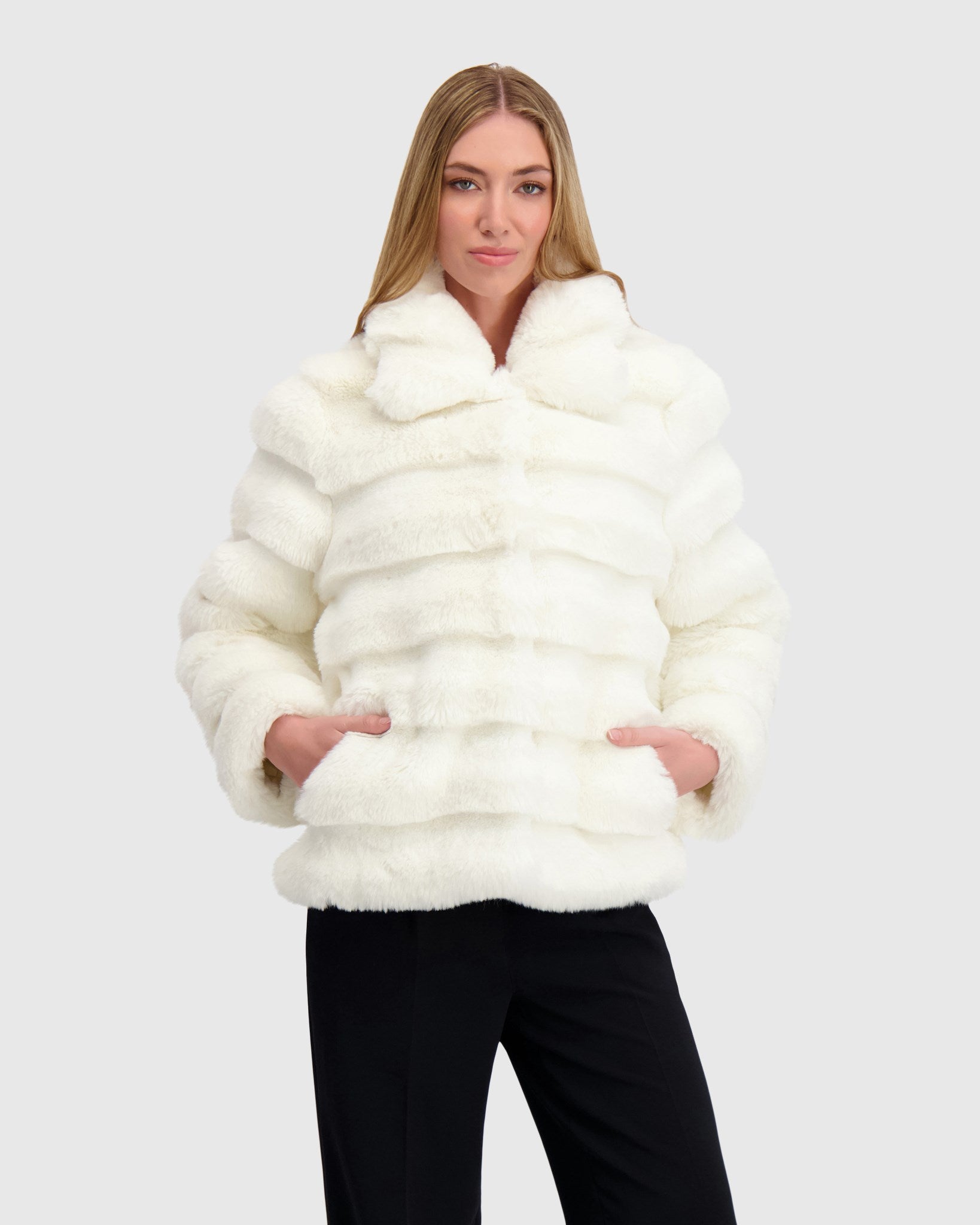 FUR-FREE CHINCHILLA (FAUX FUR) JACKET