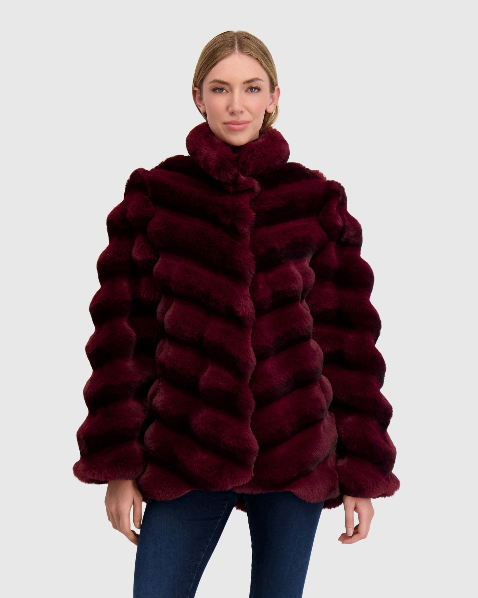 FUR-FREE CHINCHILLA (FAUX FUR) JACKET