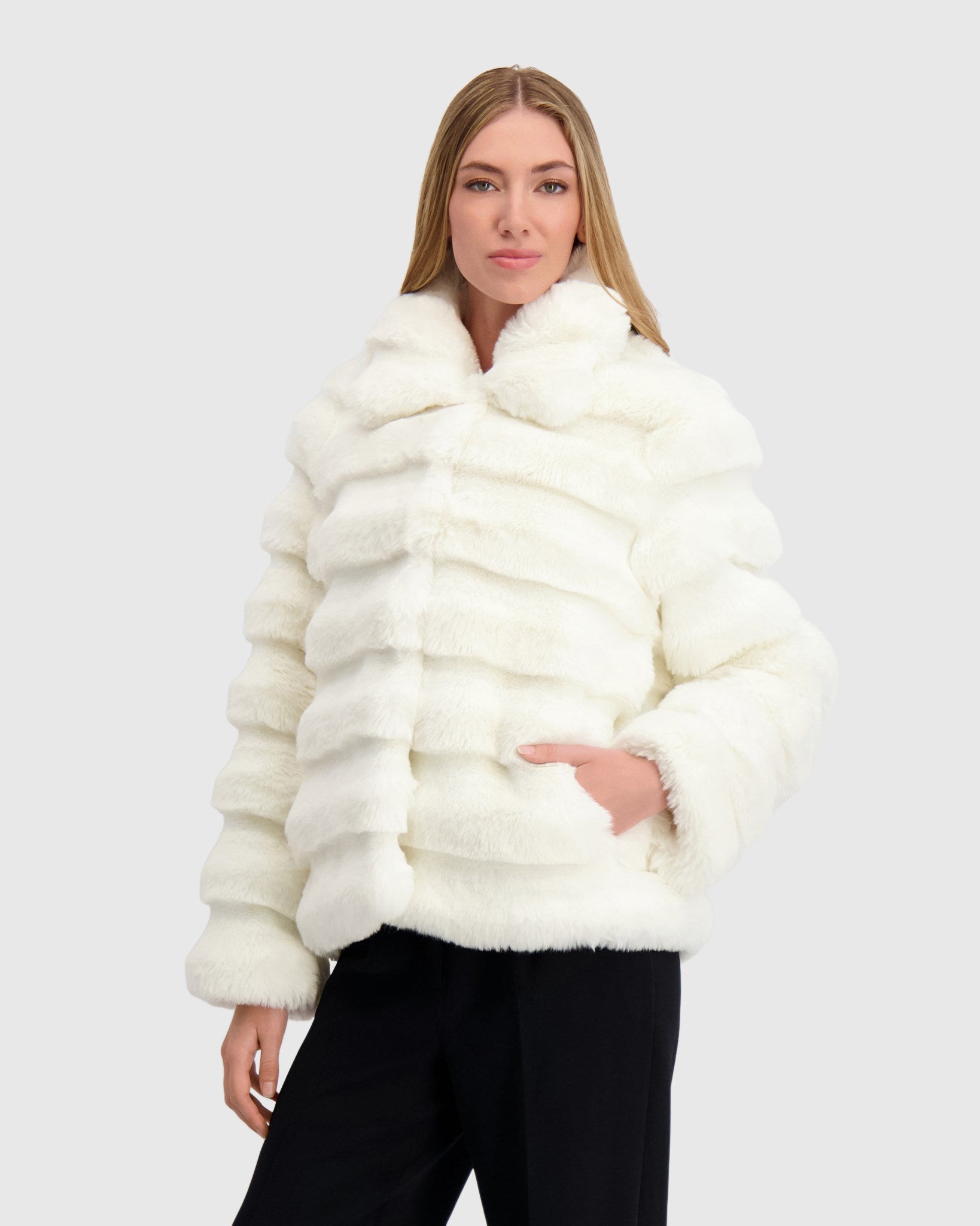 FUR-FREE CHINCHILLA (FAUX FUR) JACKET