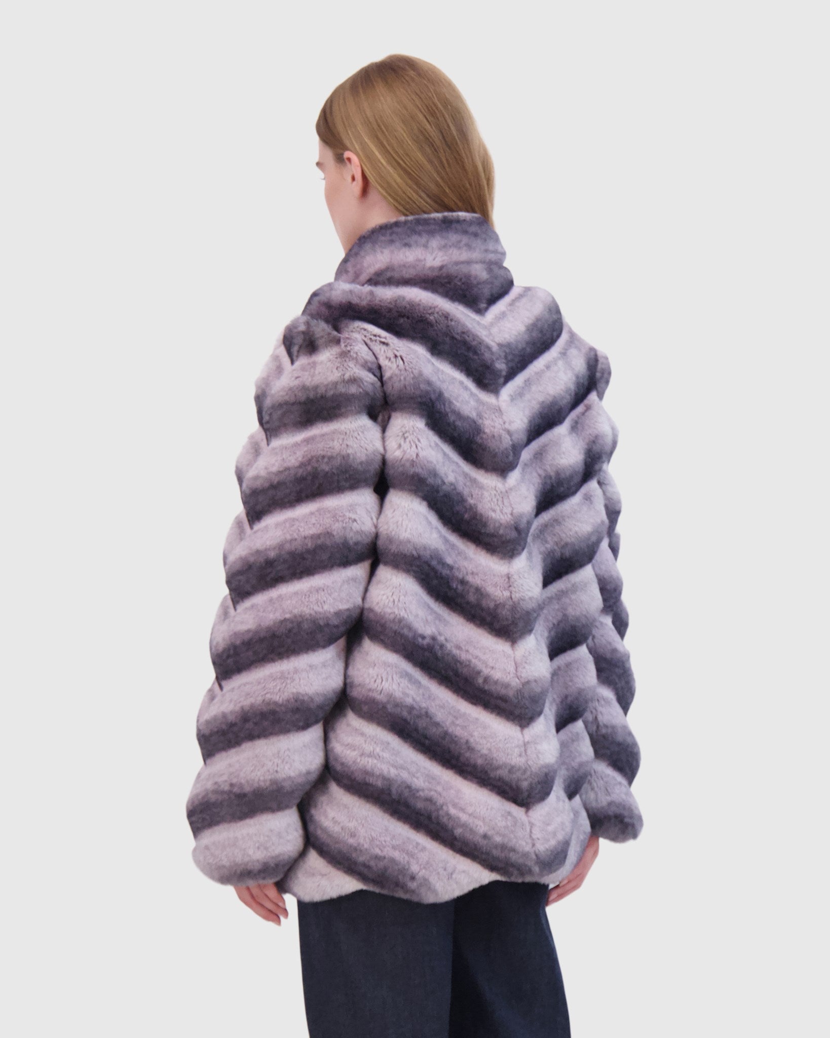 FUR-FREE CHINCHILLA (FAUX FUR) JACKET