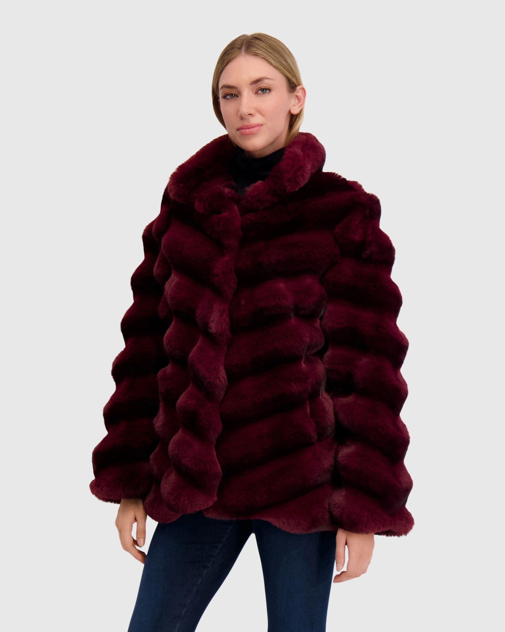 FUR-FREE CHINCHILLA (FAUX FUR) JACKET