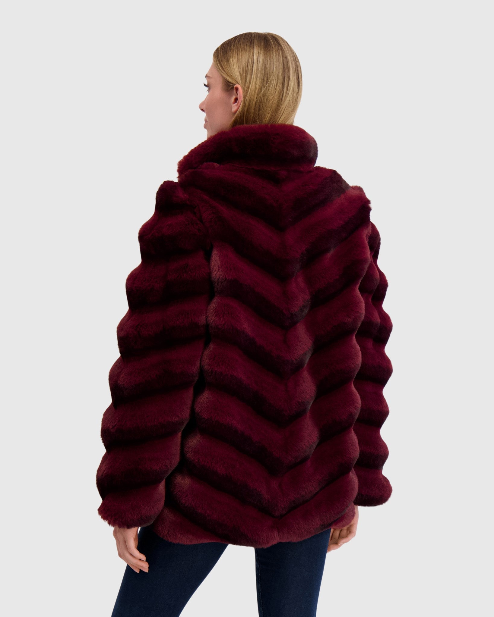 FUR-FREE CHINCHILLA (FAUX FUR) JACKET