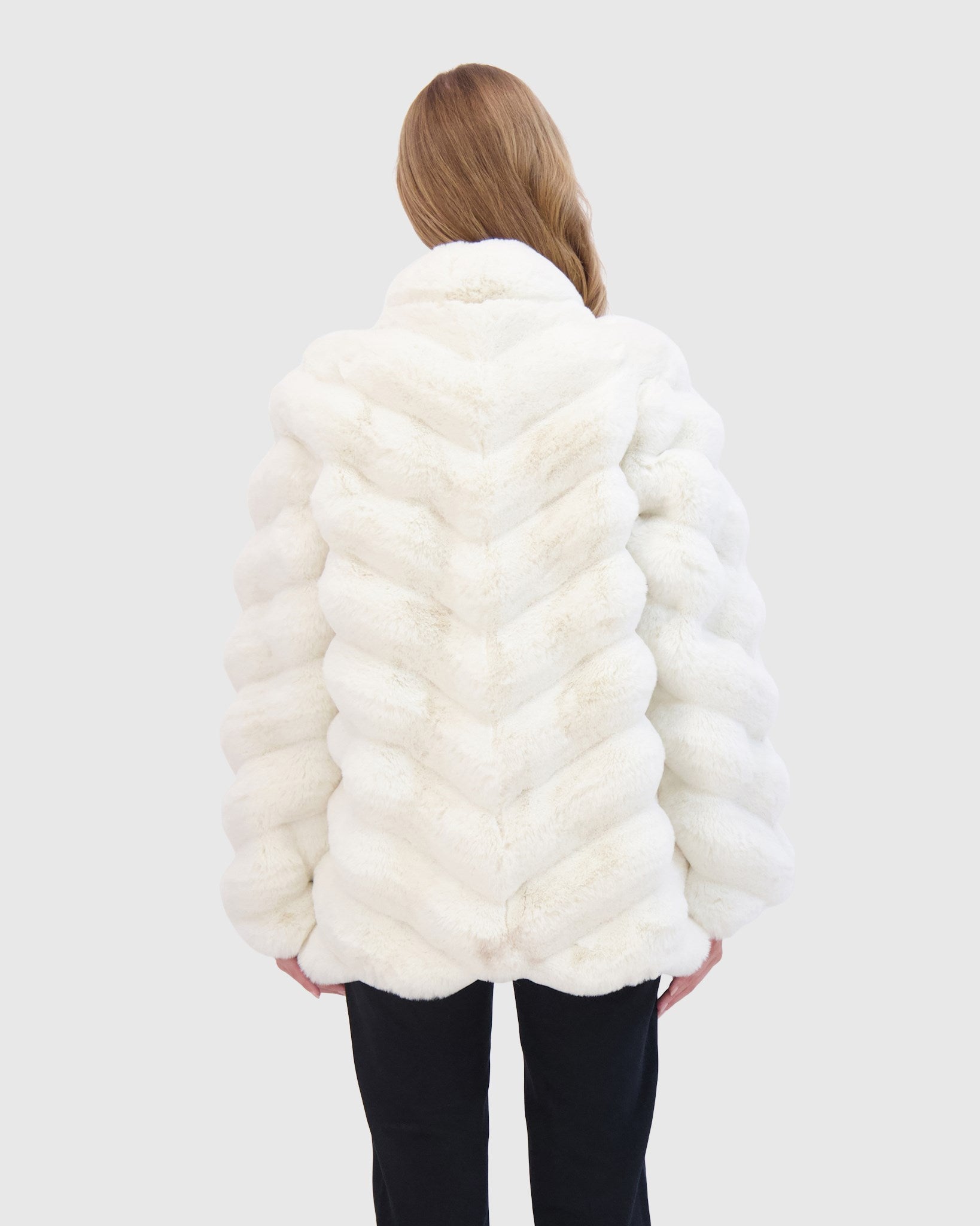 FUR-FREE CHINCHILLA (FAUX FUR) JACKET