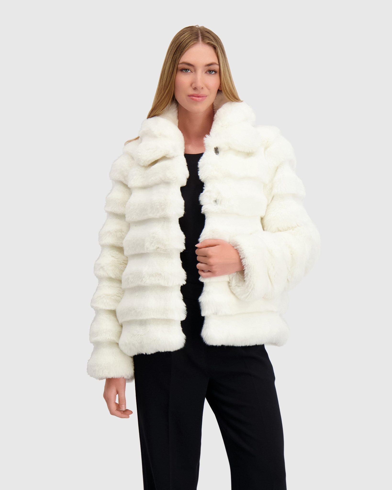 FUR-FREE CHINCHILLA (FAUX FUR) JACKET