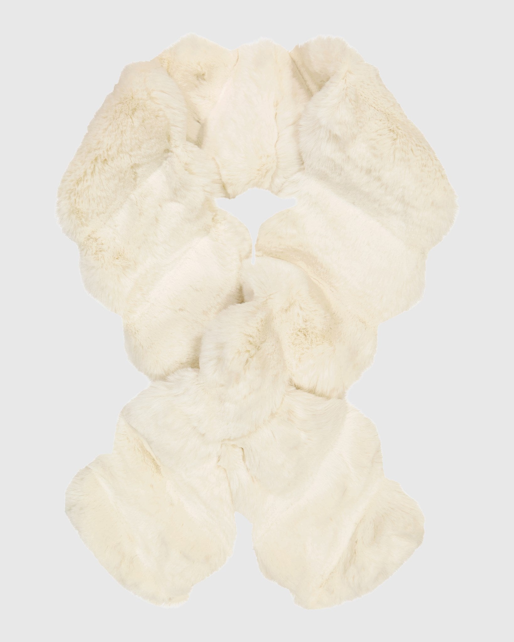 FUR-FREE CHINCHILLA (FAUX FUR) PULL THROUGH SCARF