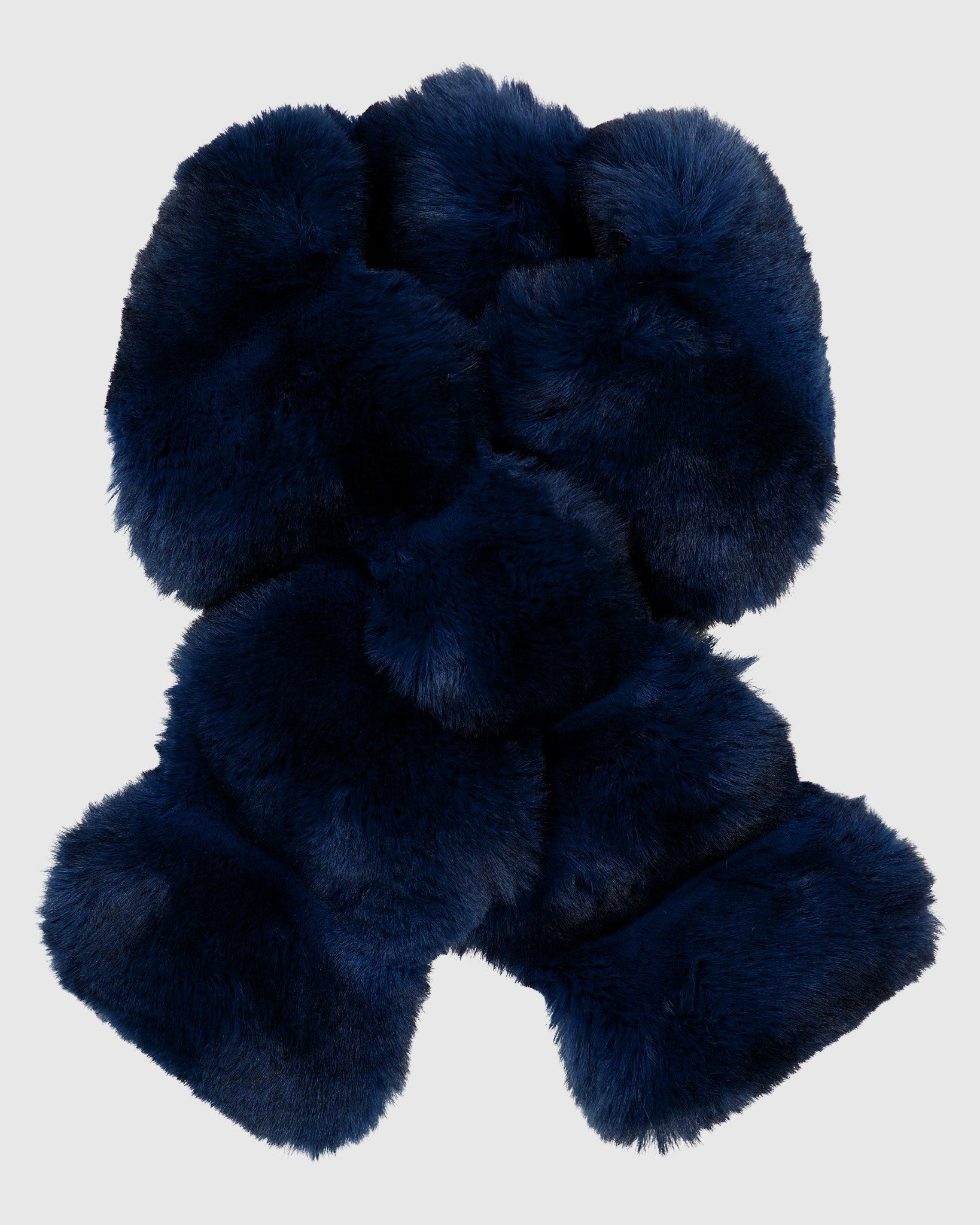 FUR-FREE CHINCHILLA (FAUX FUR) PULL THROUGH SCARF