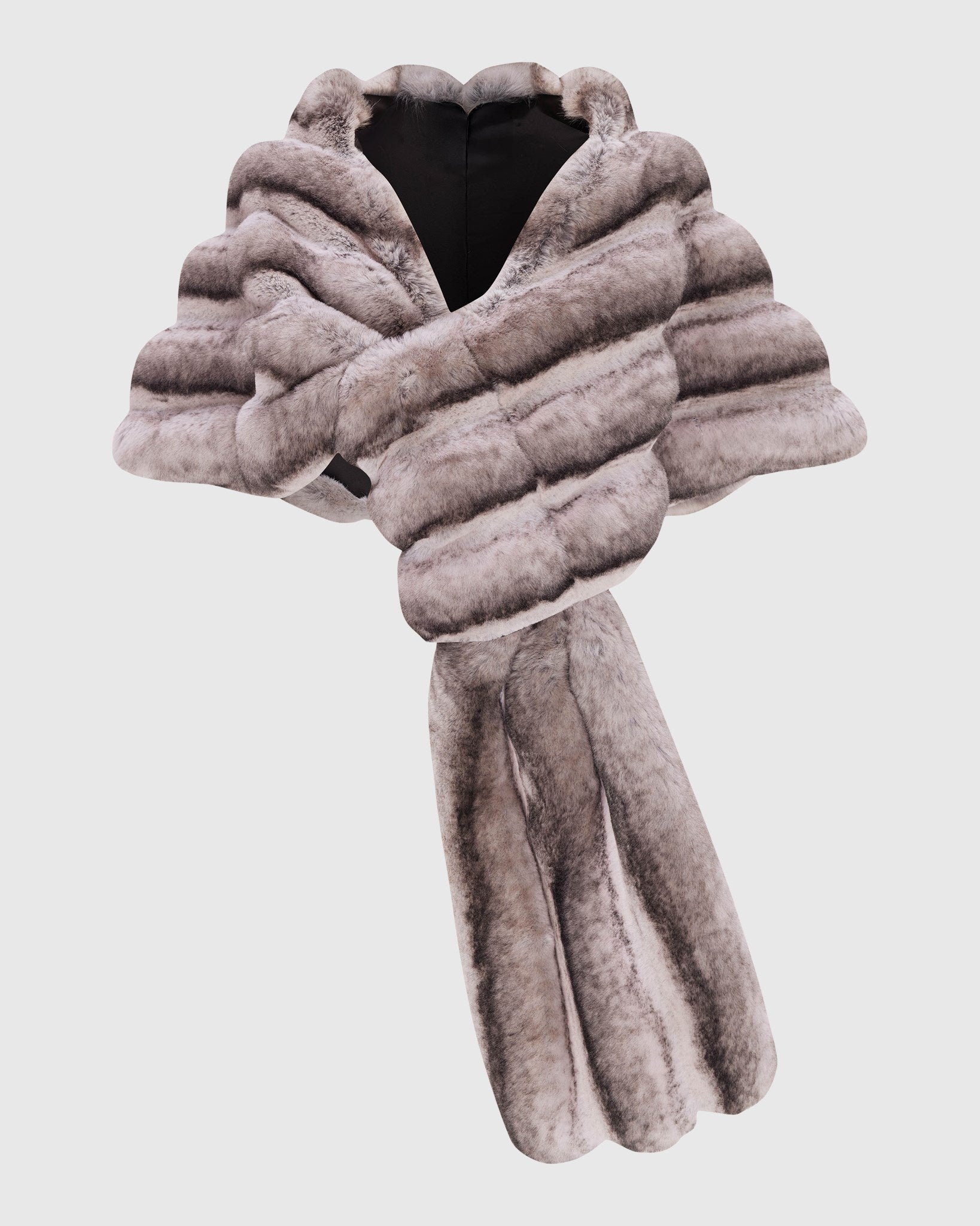 FUR-FREE CHINCHILLA (FAUX FUR) STOLE