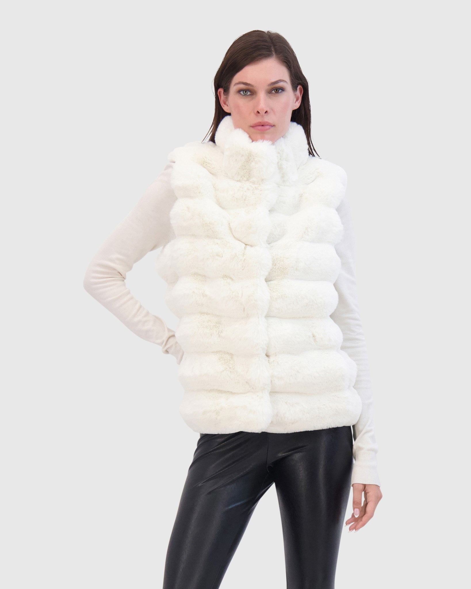 FUR-FREE CHINCHILLA (FAUX FUR) VEST