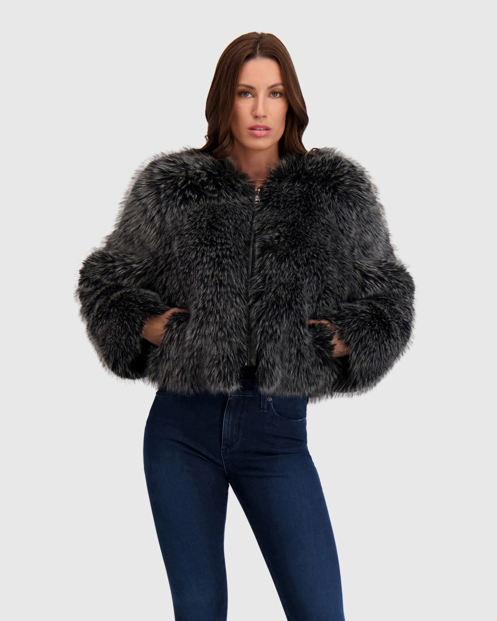 FUR-FREE FOX (FAUX FUR) BOLERO
