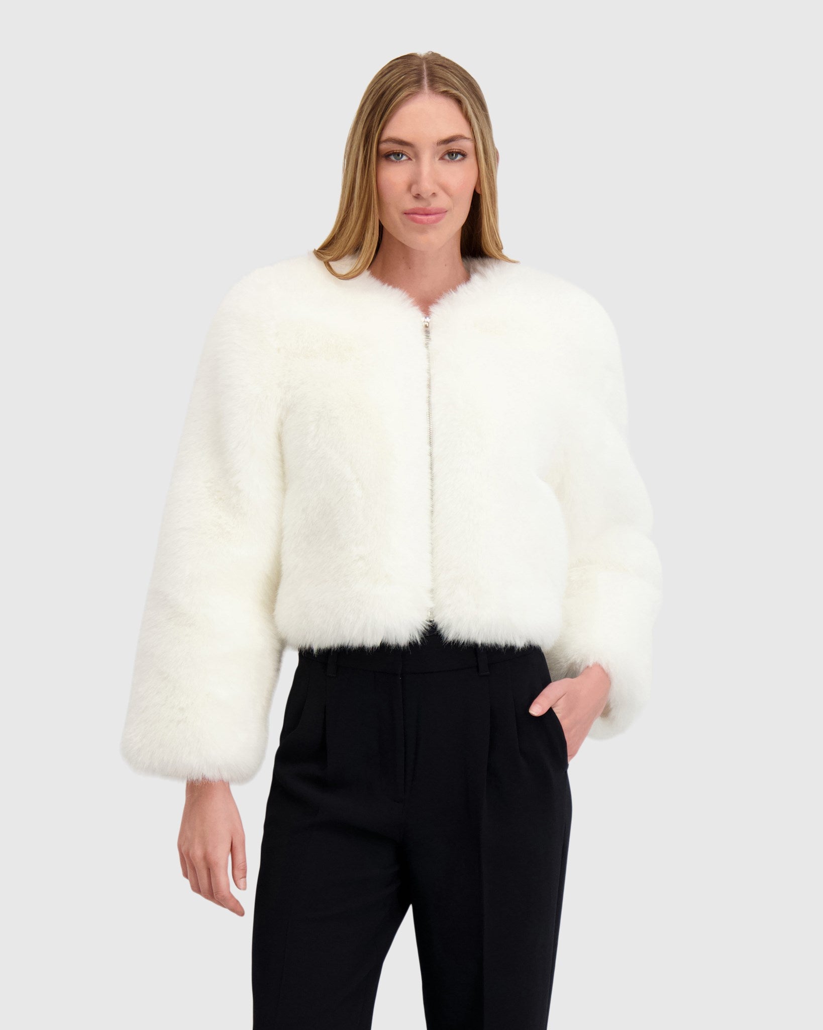 FUR-FREE FOX (FAUX FUR) BOLERO
