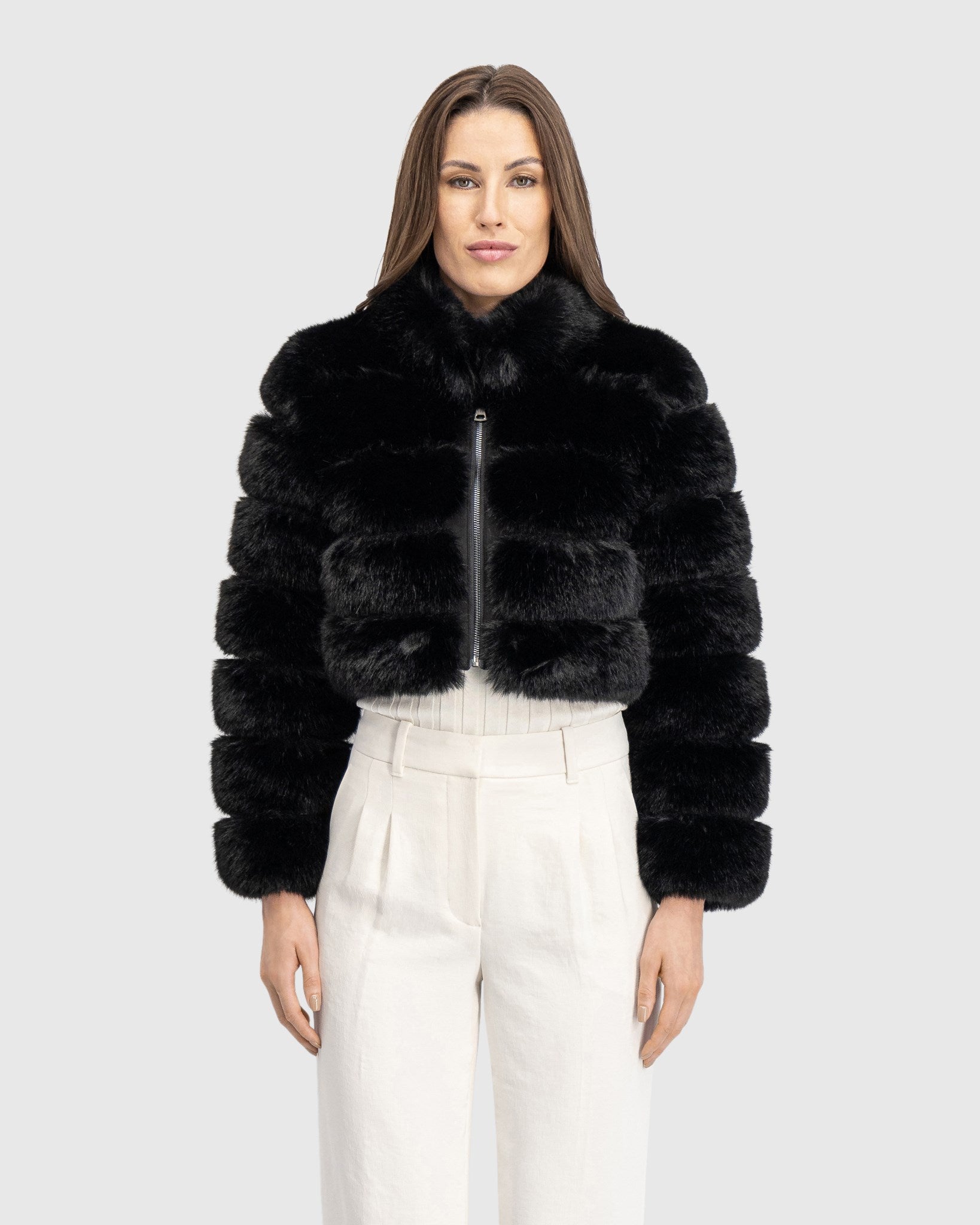 FUR-FREE FOX (FAUX FUR) BOLERO
