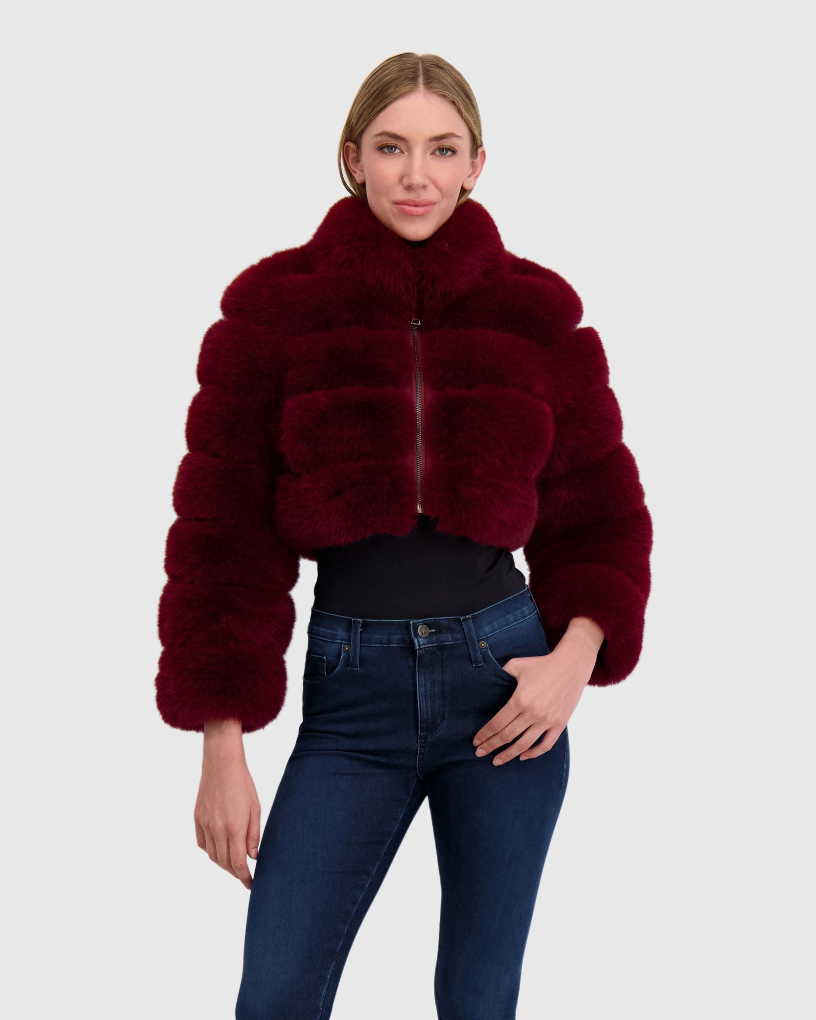 FUR-FREE FOX (FAUX FUR) BOLERO