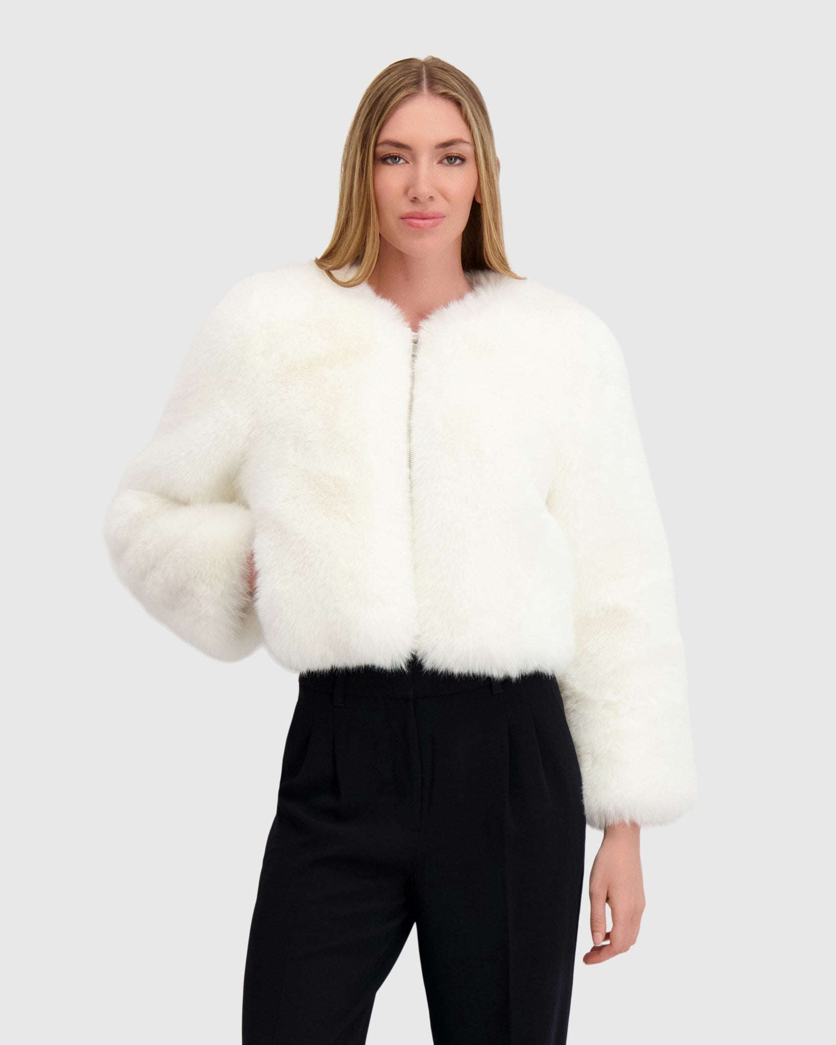 FUR-FREE FOX (FAUX FUR) BOLERO