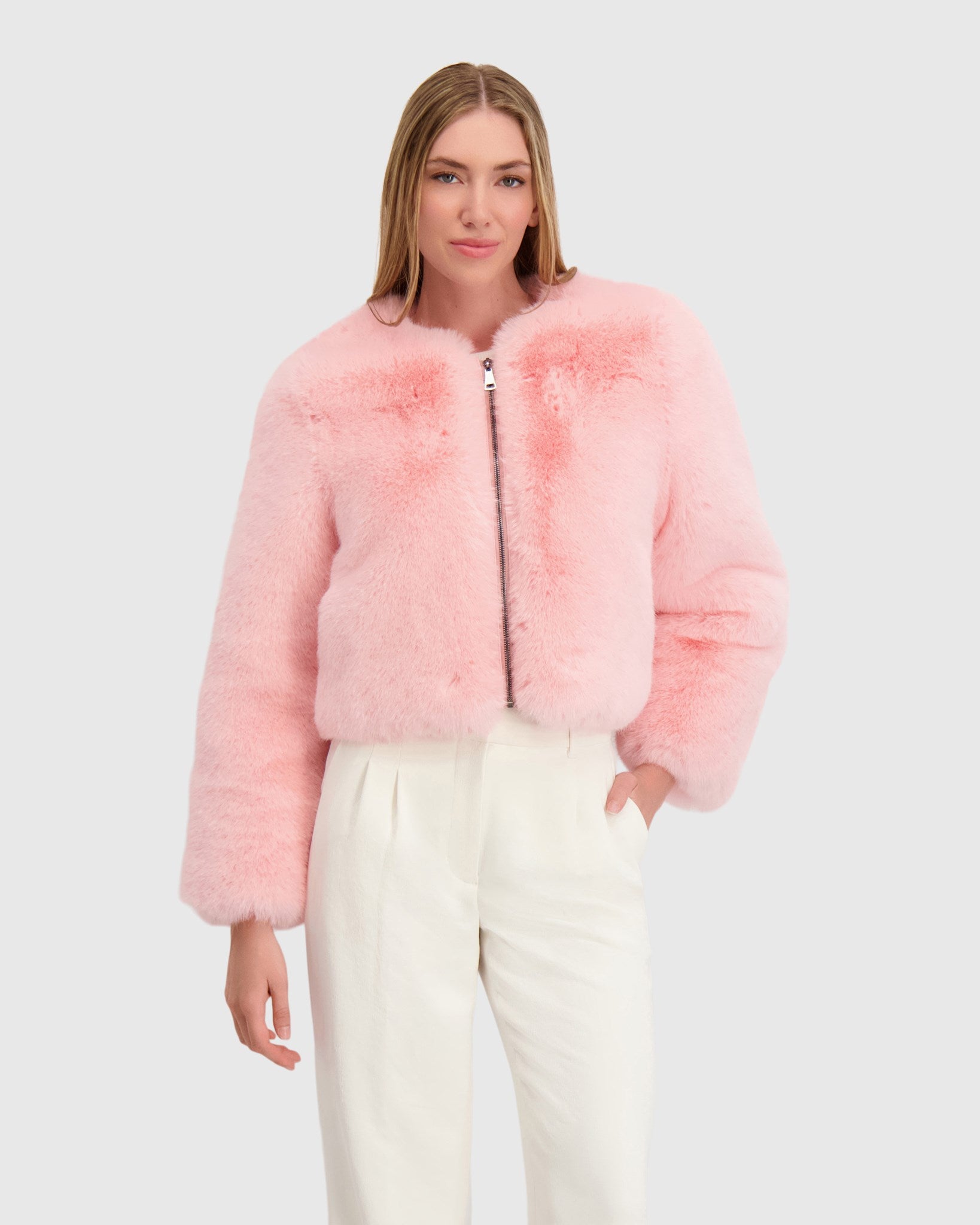FUR-FREE FOX (FAUX FUR) BOLERO