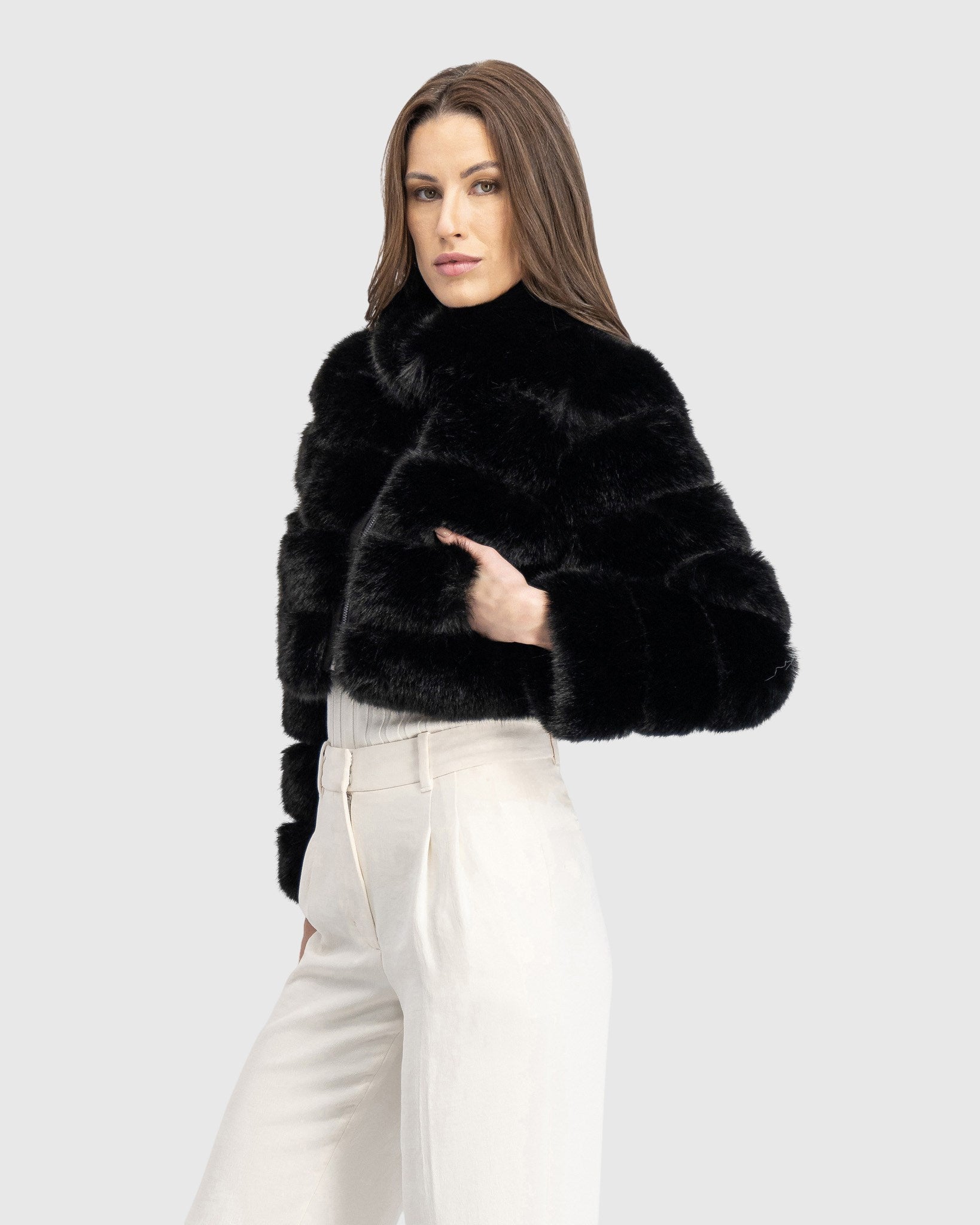 FUR-FREE FOX (FAUX FUR) BOLERO