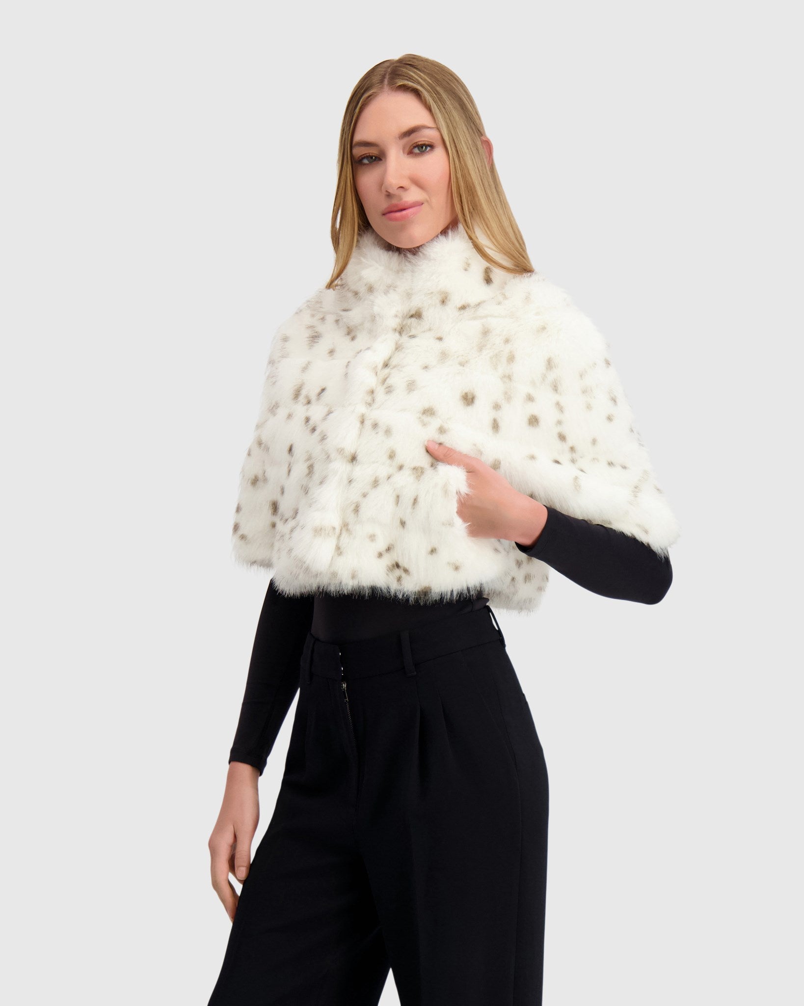 FUR-FREE FOX (FAUX FUR) BOLERO