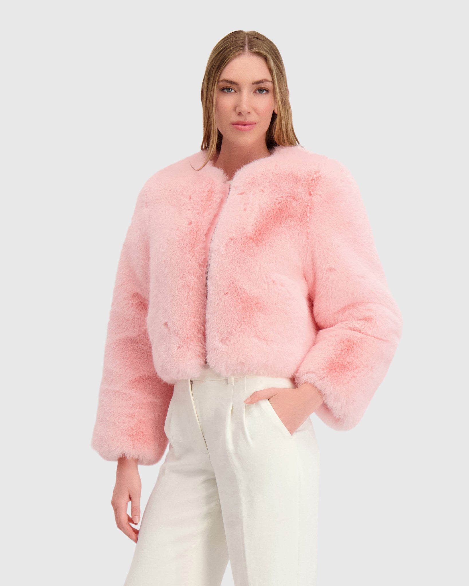 FUR-FREE FOX (FAUX FUR) BOLERO