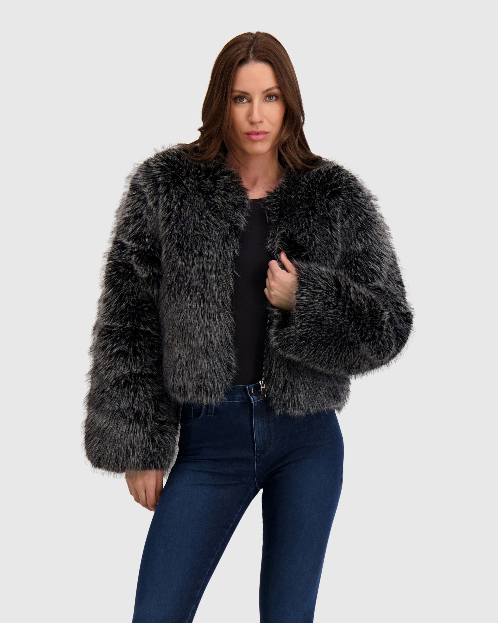 FUR-FREE FOX (FAUX FUR) BOLERO