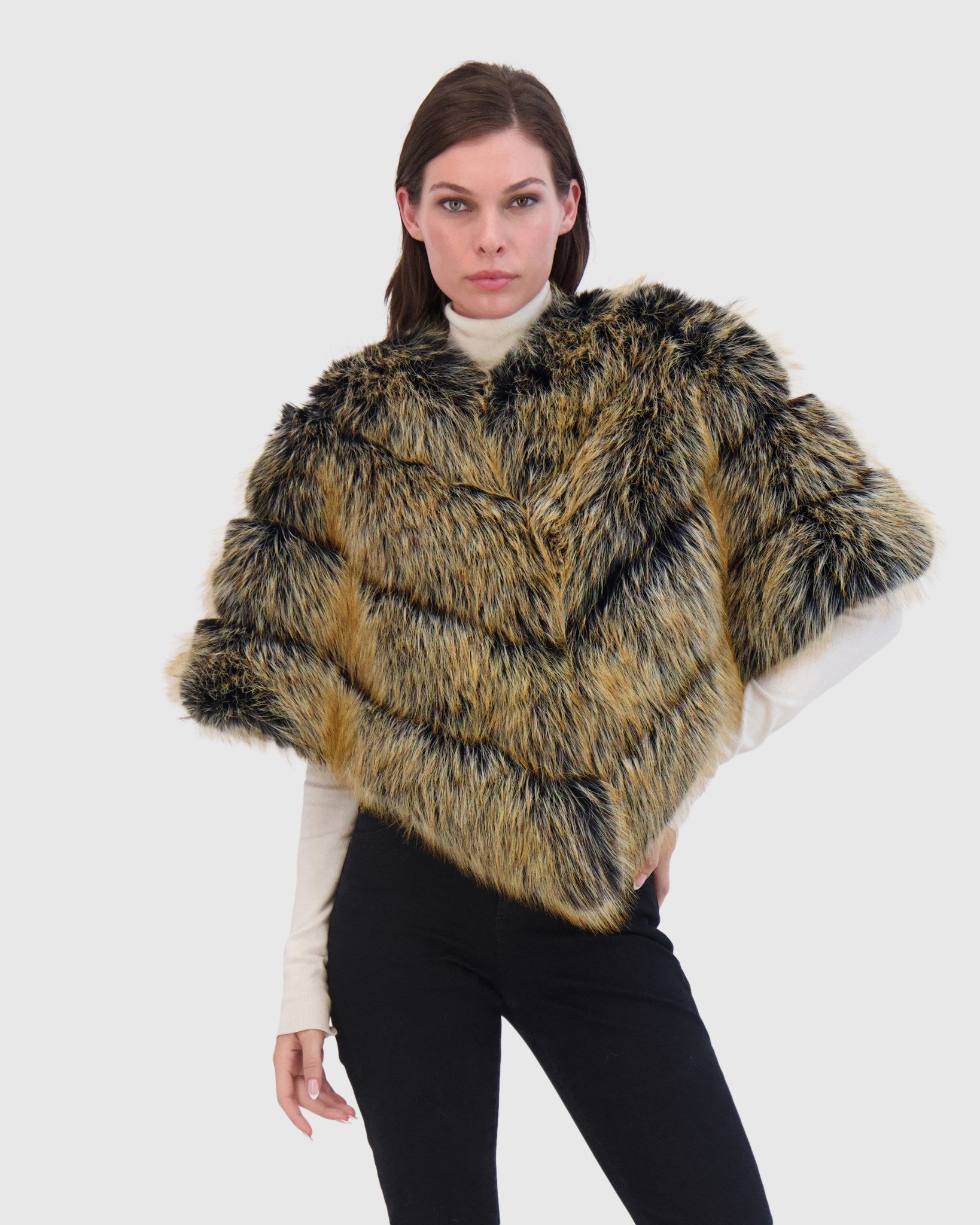 FUR-FREE FOX (FAUX FUR) CAPE
