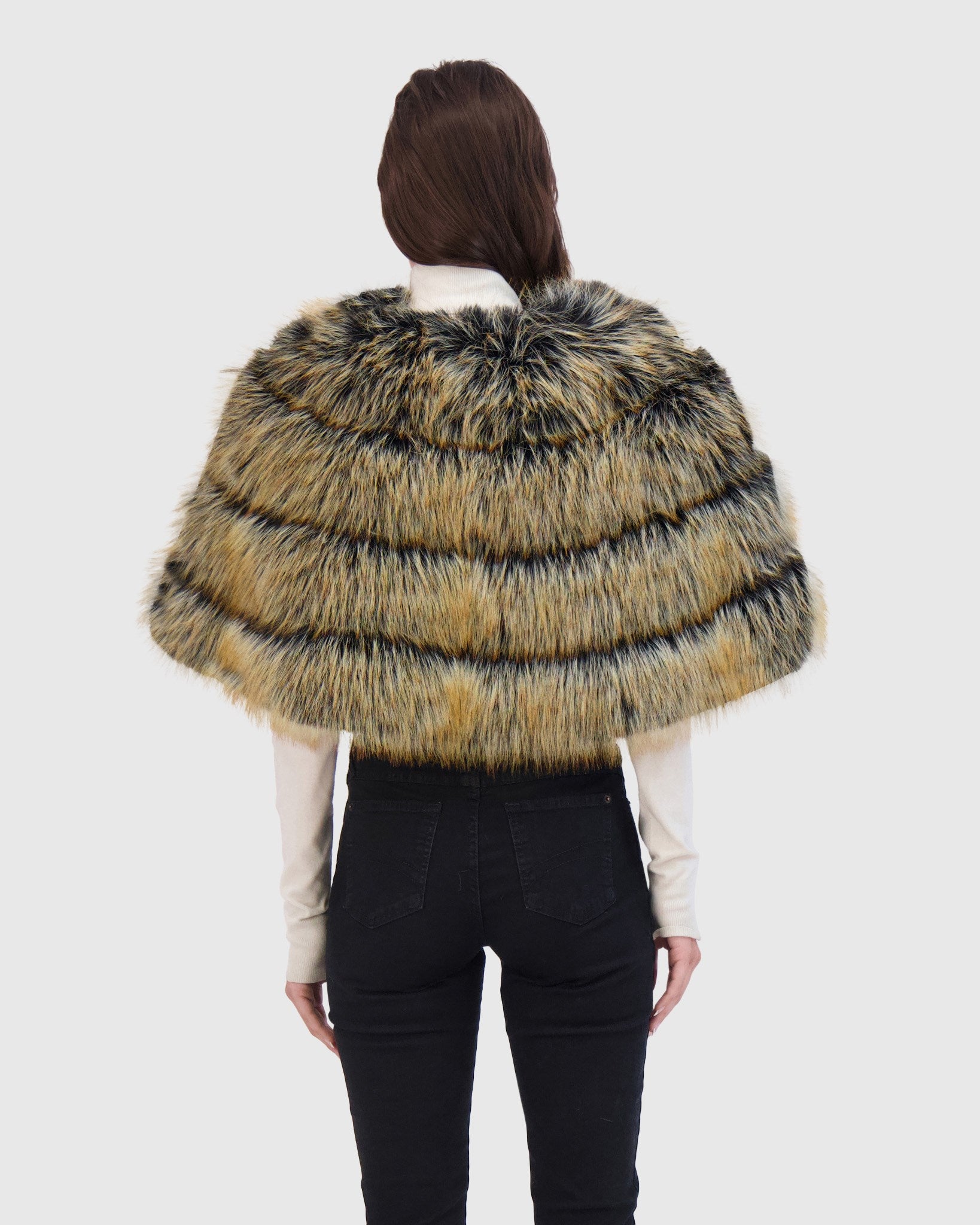 FUR-FREE FOX (FAUX FUR) CAPE