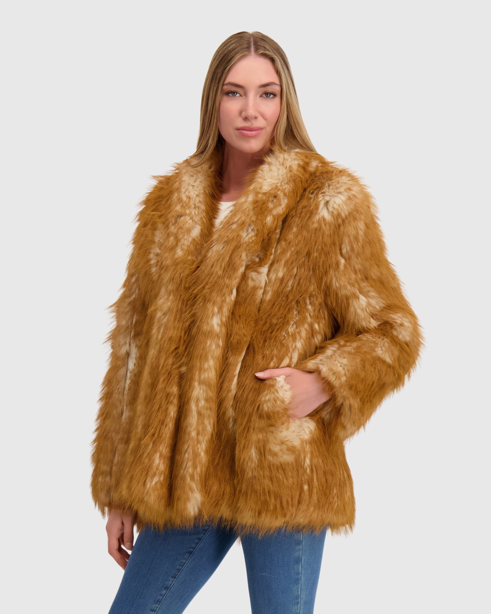 FUR-FREE FOX (FAUX FUR) JACKET