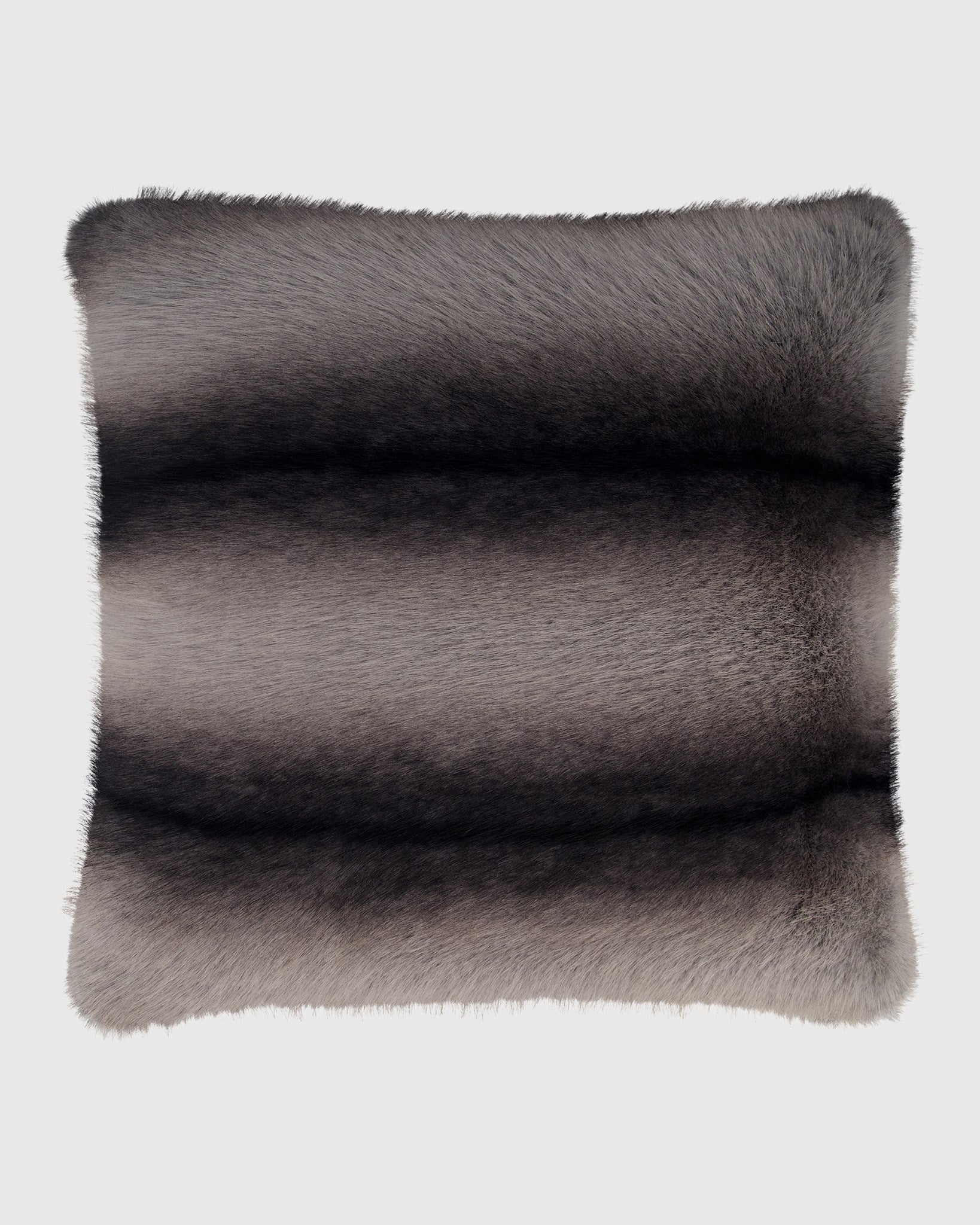 FUR-FREE FOX (FAUX FUR) PILLOW WITH WOOL TRIM