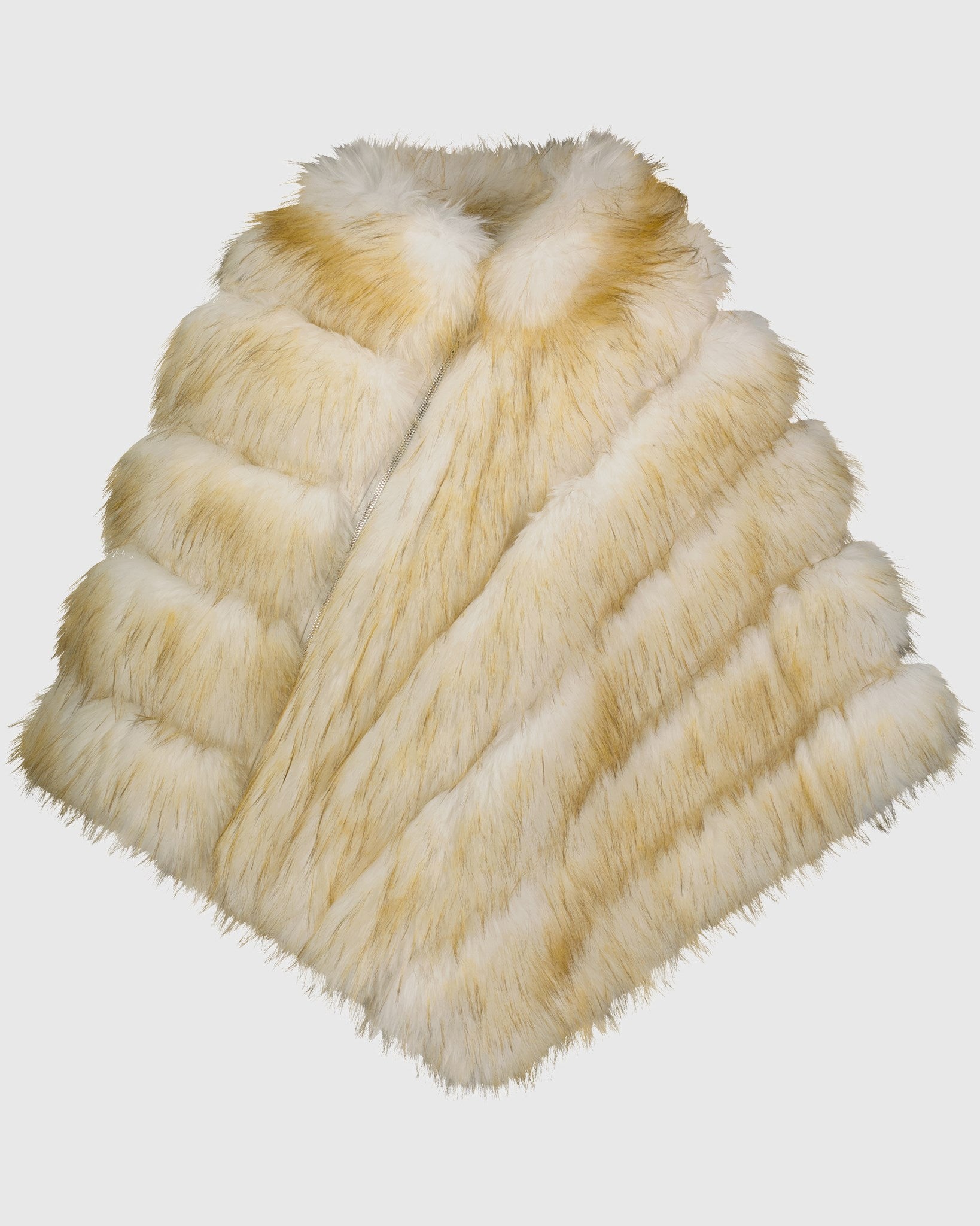 FUR-FREE FOX (FAUX FUR) PONCHO