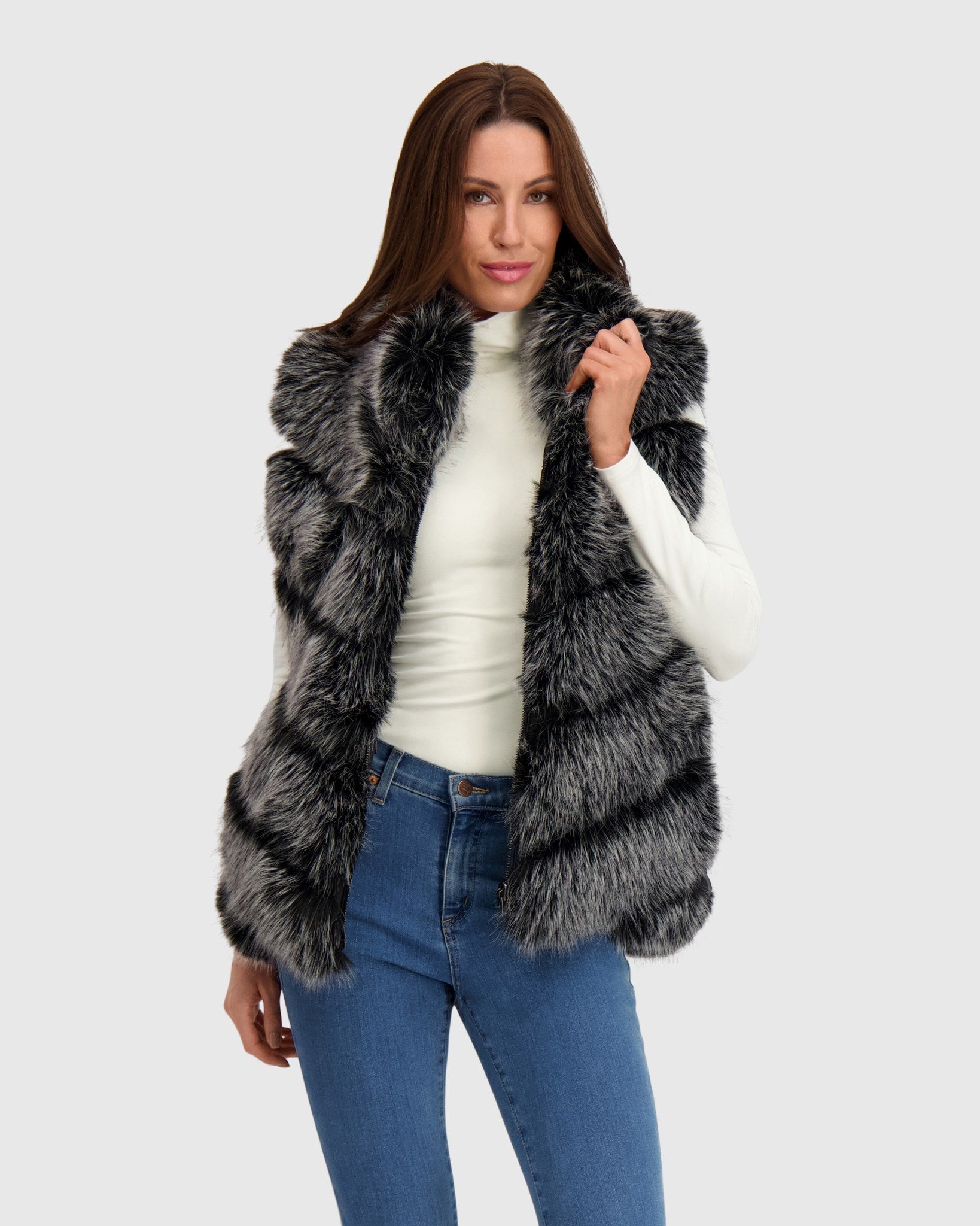 FUR-FREE FOX (FAUX FUR) REVERSIBLE VEST