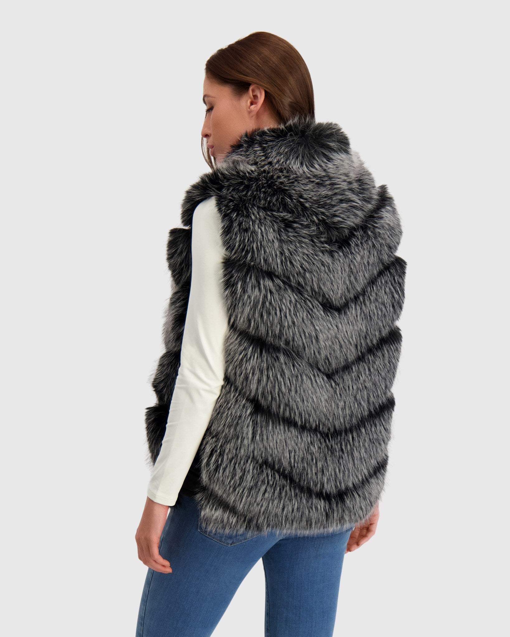 FUR-FREE FOX (FAUX FUR) REVERSIBLE VEST