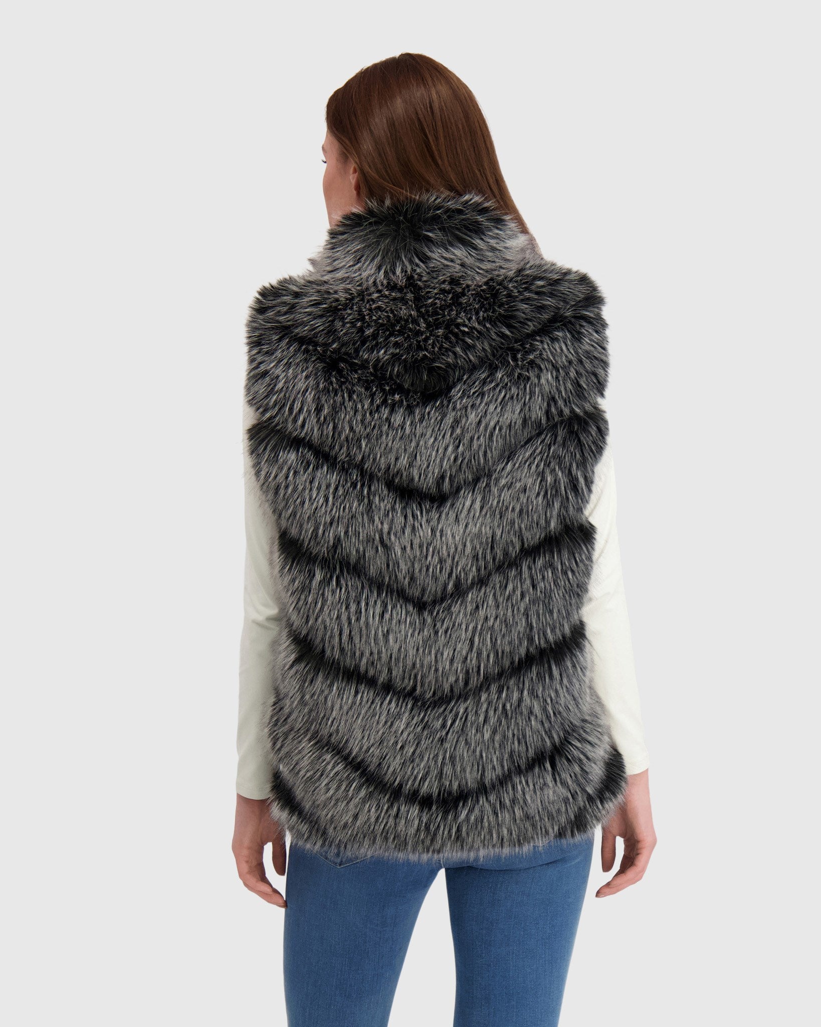 FUR-FREE FOX (FAUX FUR) REVERSIBLE VEST