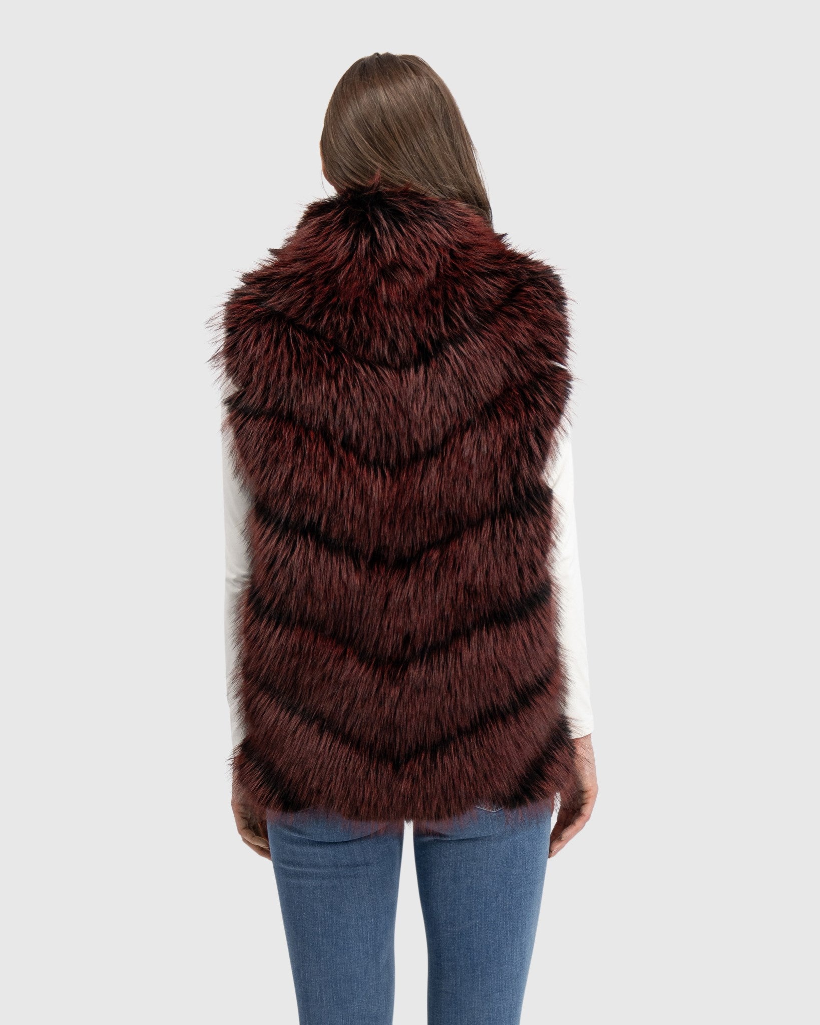 FUR-FREE FOX (FAUX FUR) REVERSIBLE VEST